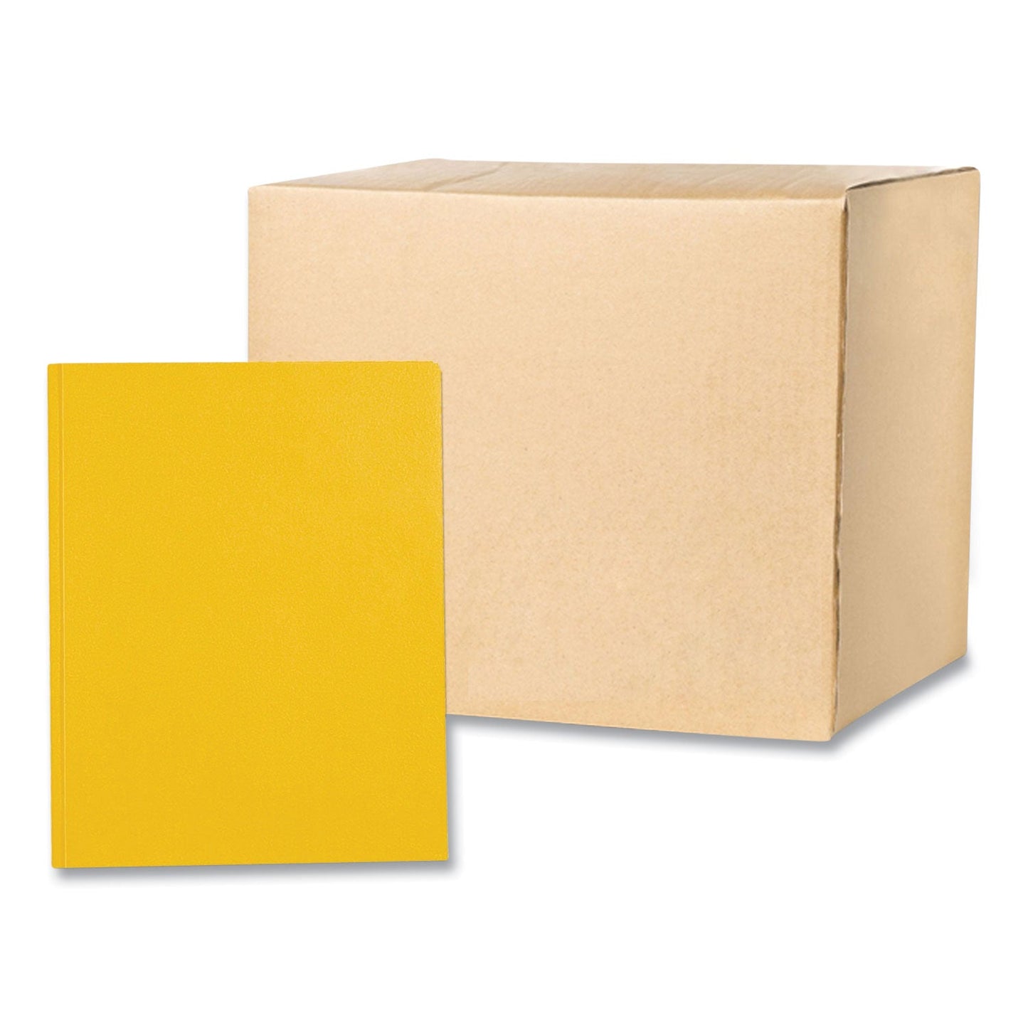 Roaring Spring® Pocket Folder with 3 Fasteners, 0.5" Capacity, 11 x 8.5, Yellow, 25/Box, 10 Boxes/Carton (ROA54125CS)