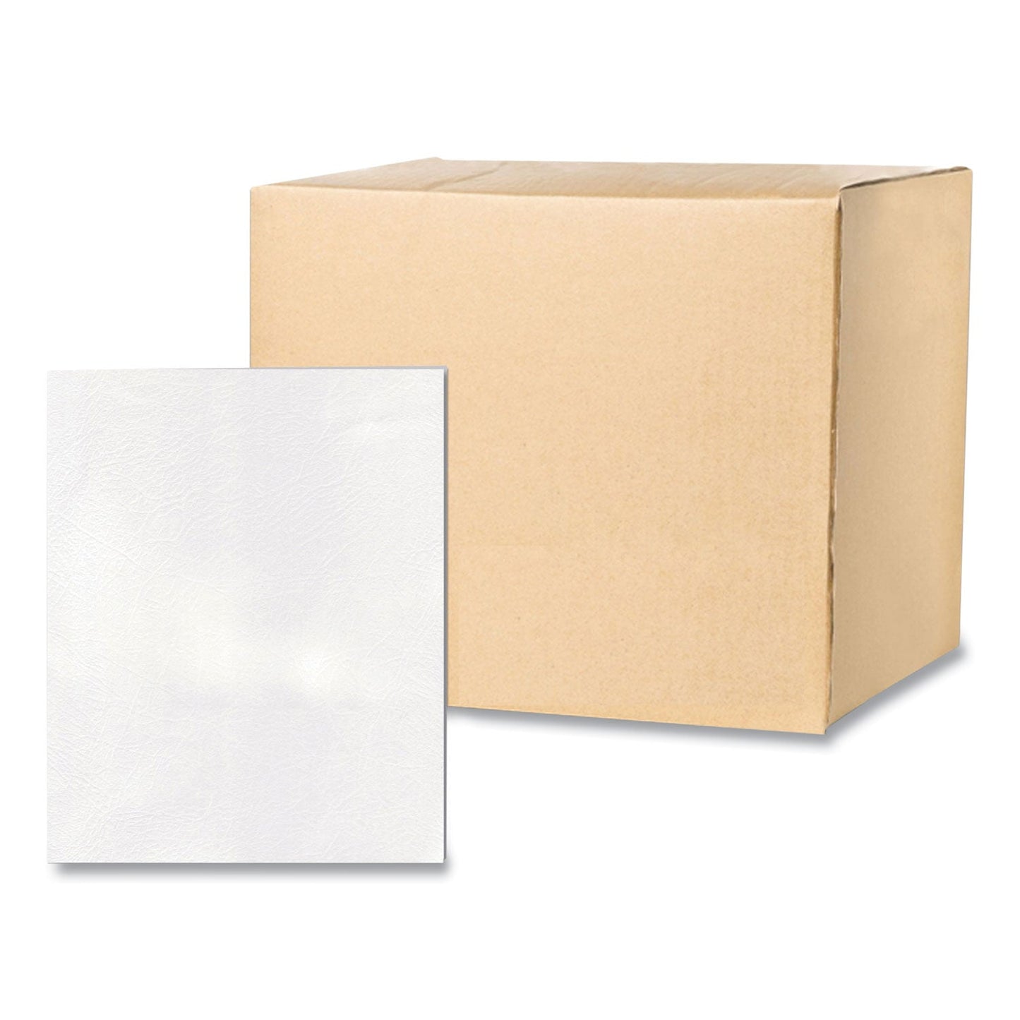 Roaring Spring Pocket Folder, 0.5" Capacity, 11 x 8.5, White, 25/Box, 10 Boxes/Carton (ROA50118CS)