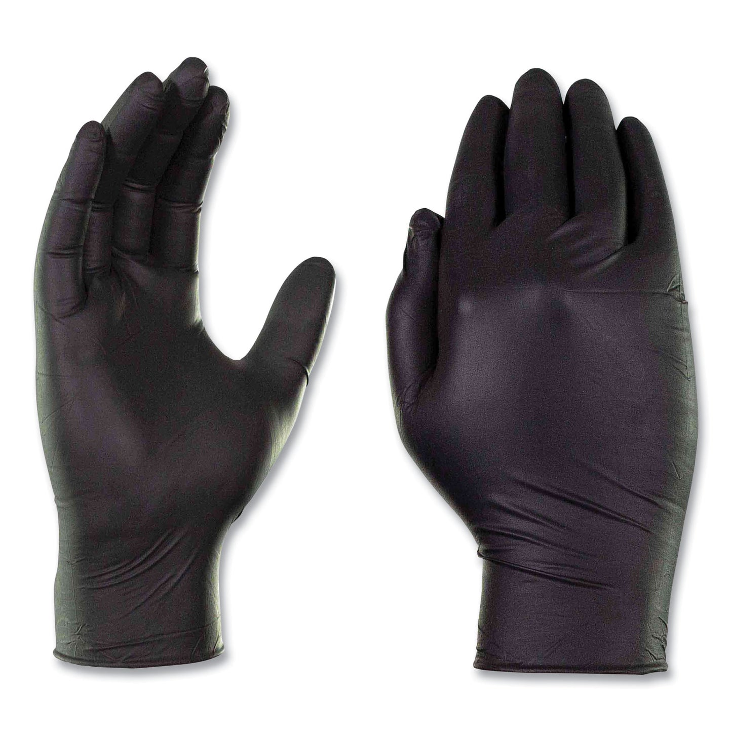 X3® by AMMEX® Industrial Nitrile Gloves, Powder-Free, Small, 3 mil Thick, 9.5" Long, Black, 100/Box, 10 Boxes/Carton (AXCBX342100CT)