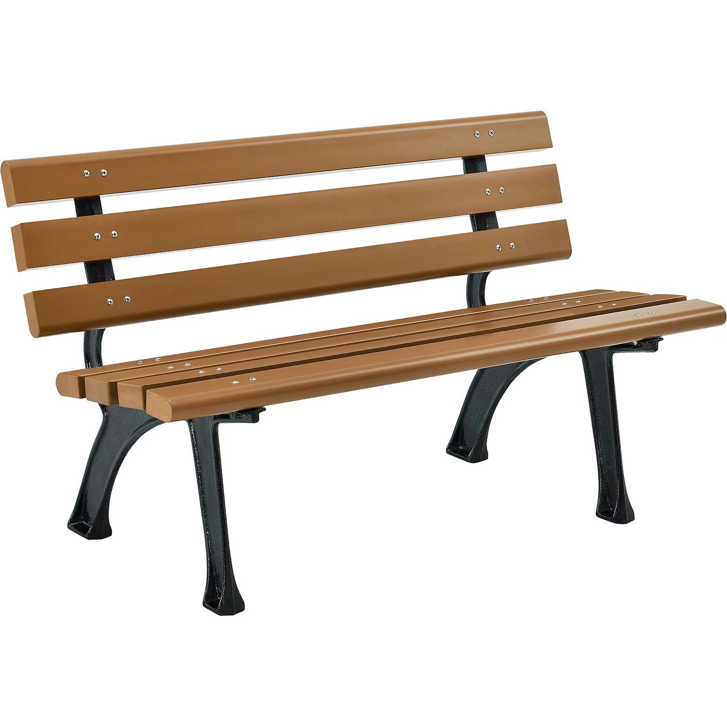 Global Industrial 4' Park Bench w/ Backrest, Tan (WB240125TN)