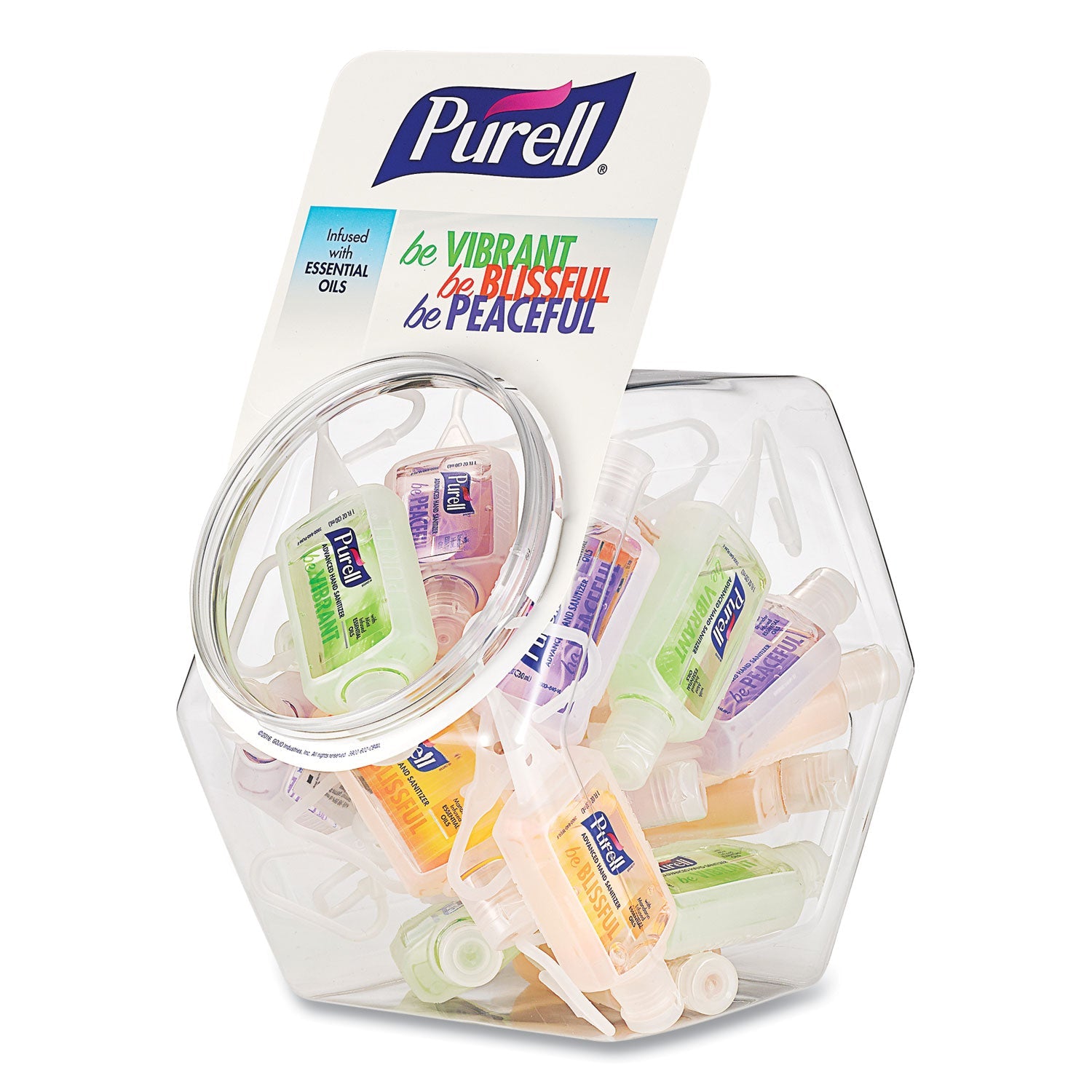 purell-r-advanced-hand-sanitizer-gel-infused-with-essential-oils-1-oz-flip-cap-bottle-with-display-bowl-assorted-scents-25-carton-goj390025cmrme_1