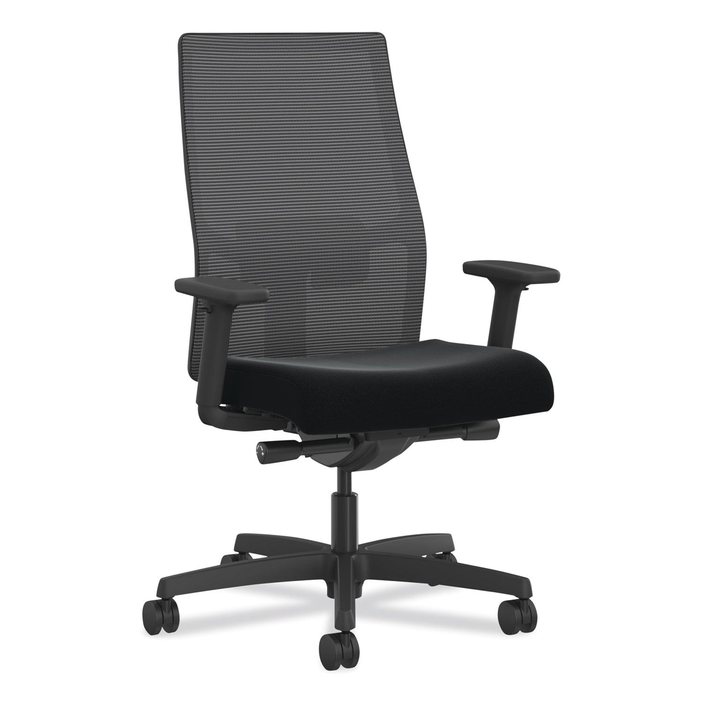 HON® Ignition 2.0 4-Way Stretch Mid-Back Task Chair, Green Adjustable Lumbar Support, Black Seat/Back/Base (HONI2MM2AMC10KT)