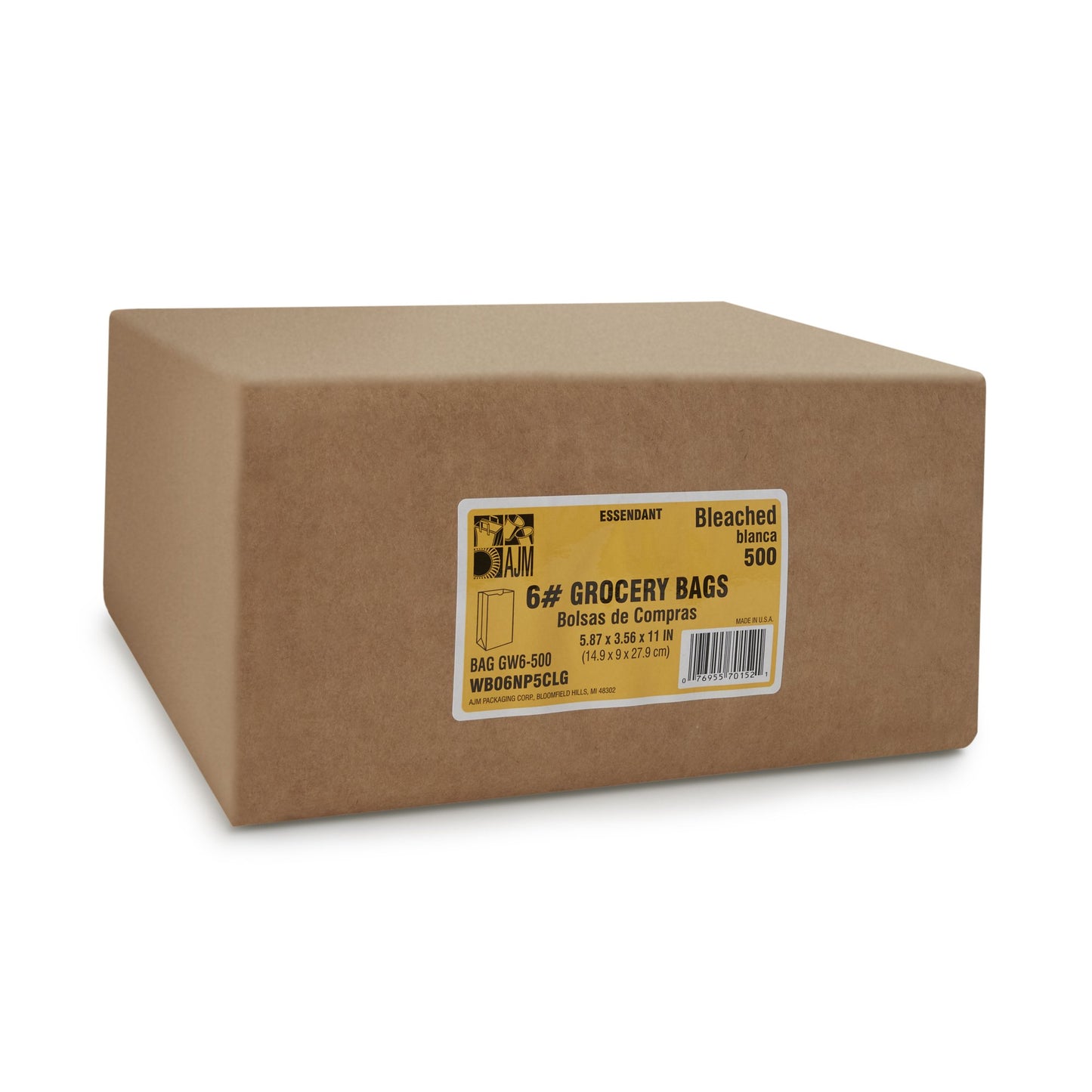 General Grocery Bag White Paper #6 (736539_PK)