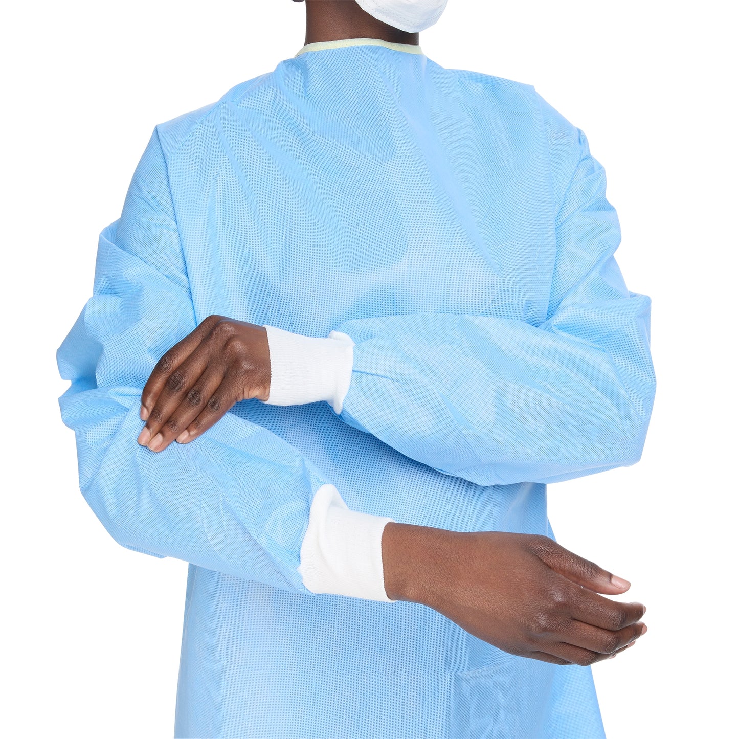 ULTRA Non-Reinforced Surgical Gown with Towel Large Blue Sterile AAMI Level 3 Disposable (217165_CS)