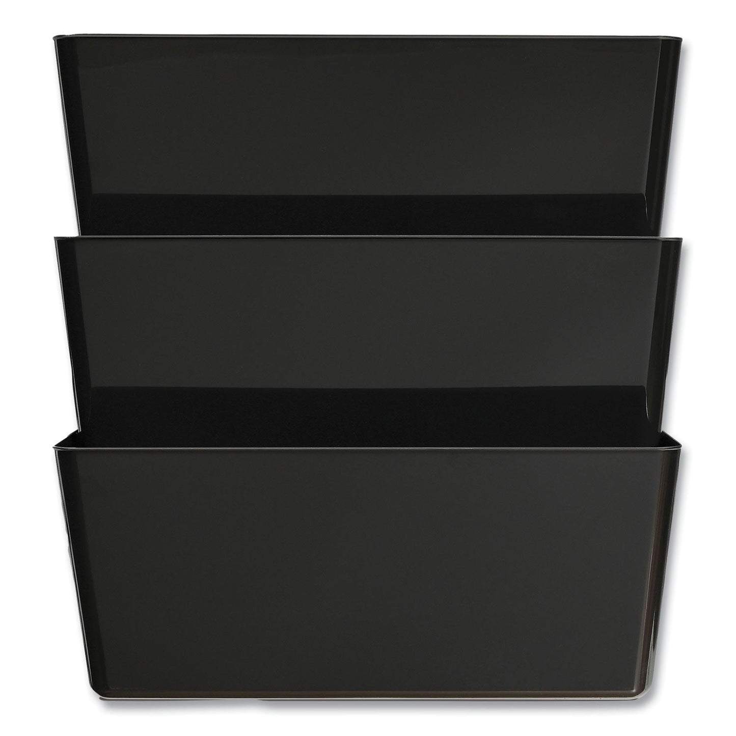 deflecto EZ Link Stackable DocuPocket, 3 Sections, Legal Size, 16.25 x 4 x 19, Black (DEF74104)
