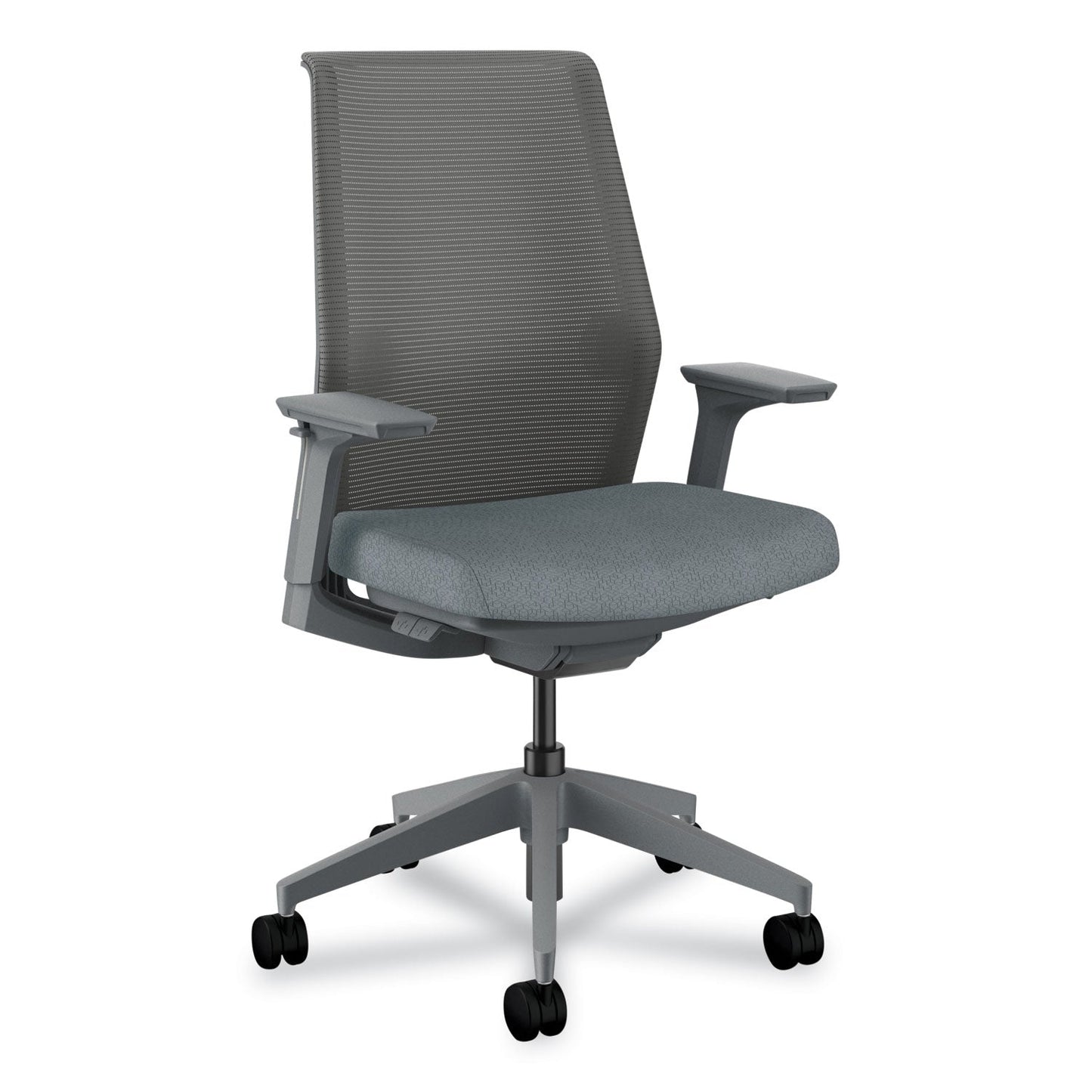 HON® Cipher Mesh Back Task Chair, Supports 300 lb, 15" to 20" Seat Height, Basalt Seat, Charcoal Back/Base (HONCRTHSCA25LSS)