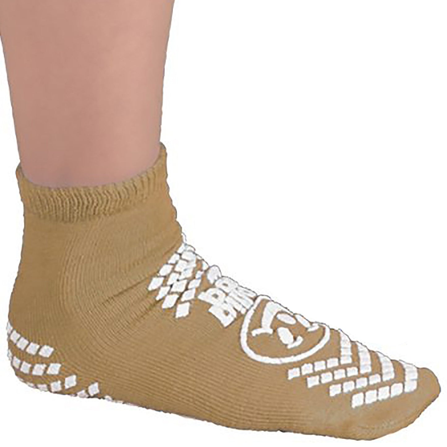 Pillow Paws® 360° Imprint Slipper Socks Unisex Adult X-Large All Around Tread Single Patient Use Tan (483417_CS)