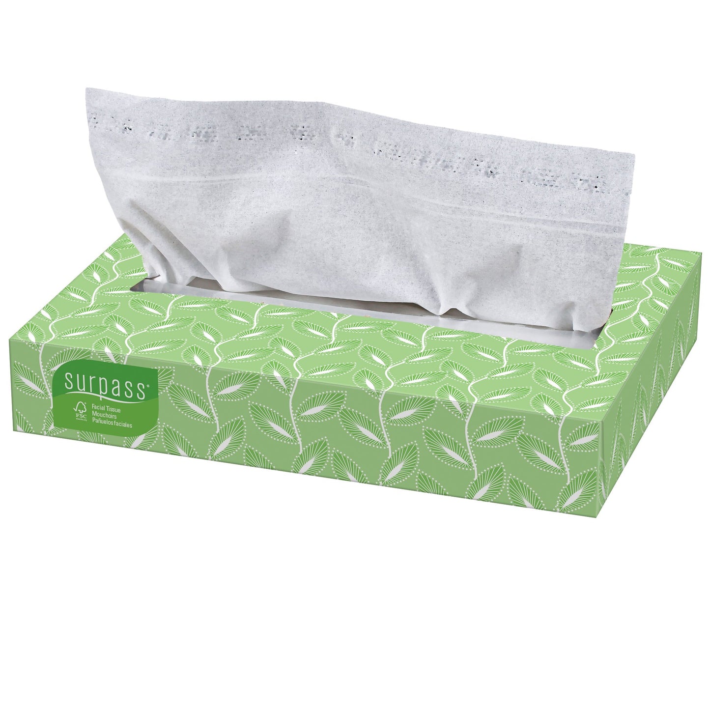 Surpass Facial Tissue White 8 X 8-2/5 Inch 125 Count (722119_BX)