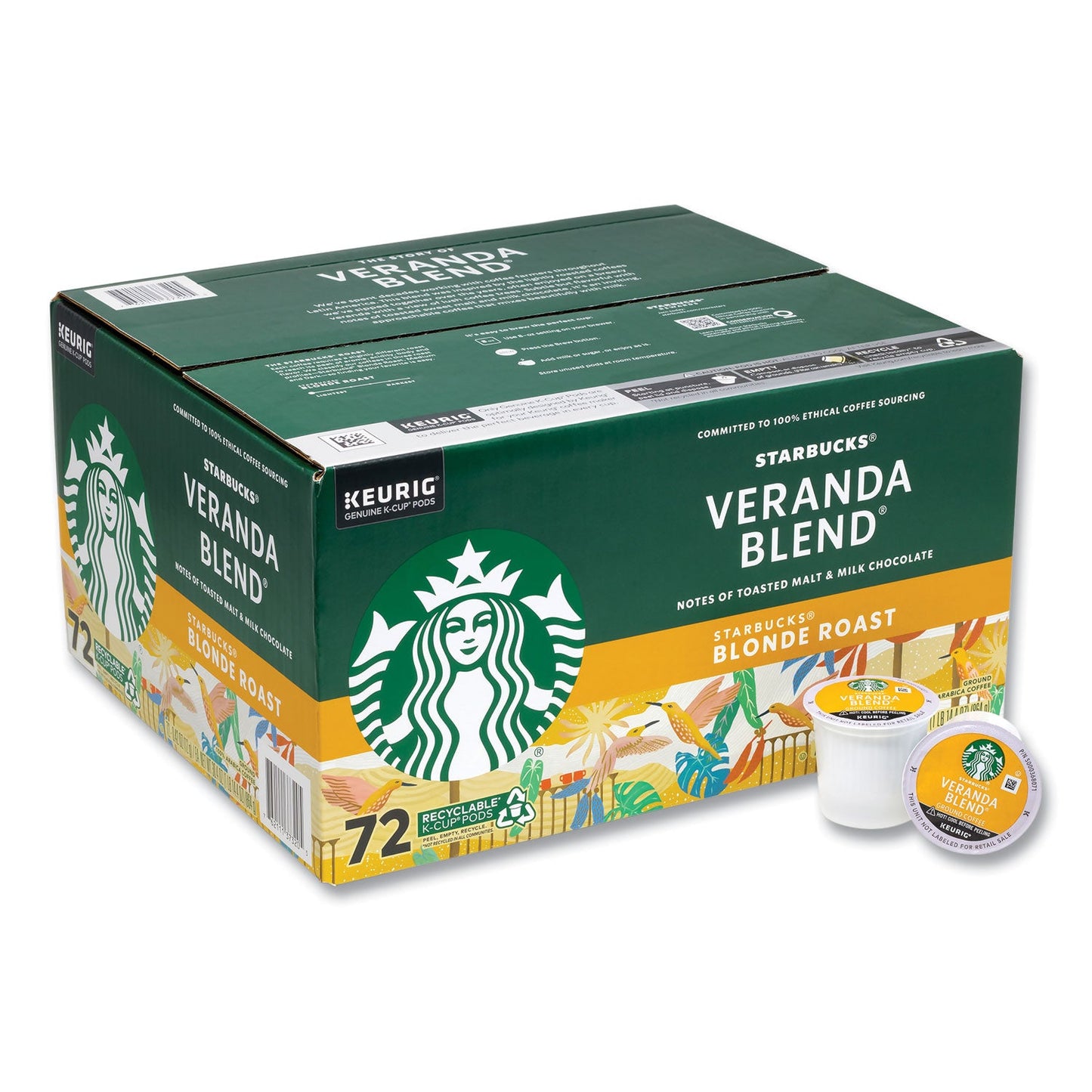 Starbucks Veranda Blend Coffee K-Cups, 72/Carton (GRR22002161)