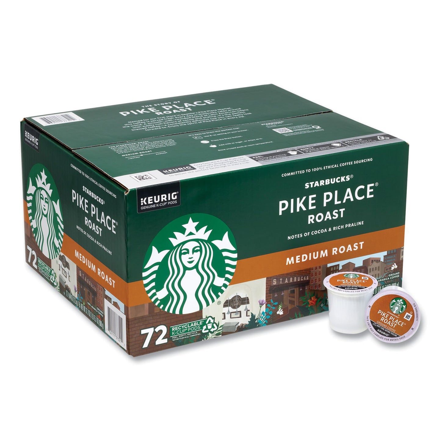 Starbucks Pike Place Coffee K-Cups, 72/Carton (GRR22002158)