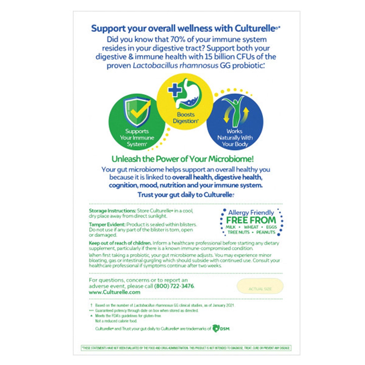 Culturelle® Probiotic Dietary Supplement 30 per Box Capsule (1268944_BX)