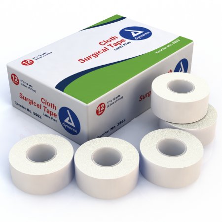 Dynarex® Medical Tape White 1 Inch X 10 Yard Cloth NonSterile (807772_BX)