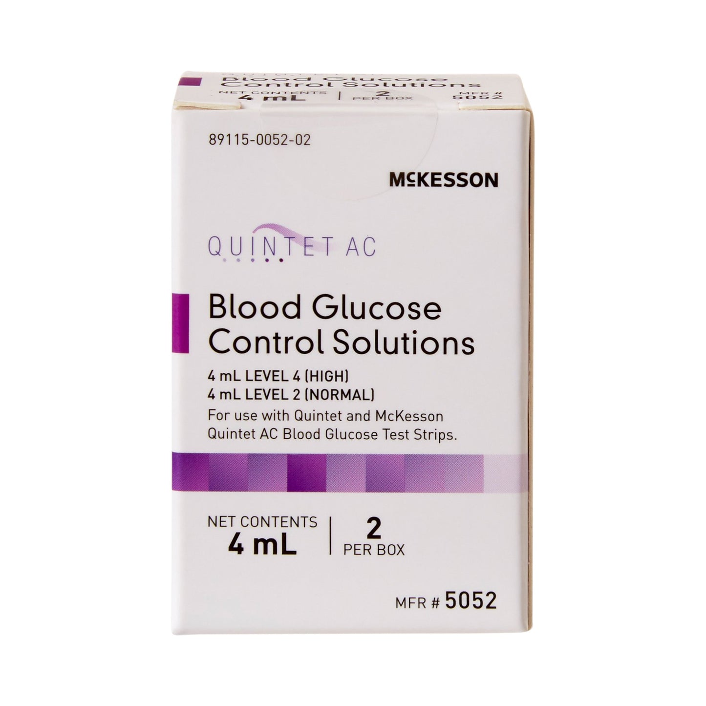 McKesson Quintet AC® Blood Glucose Control Solution 2 X 4 mL Level 2 & 4 (854634_CS)