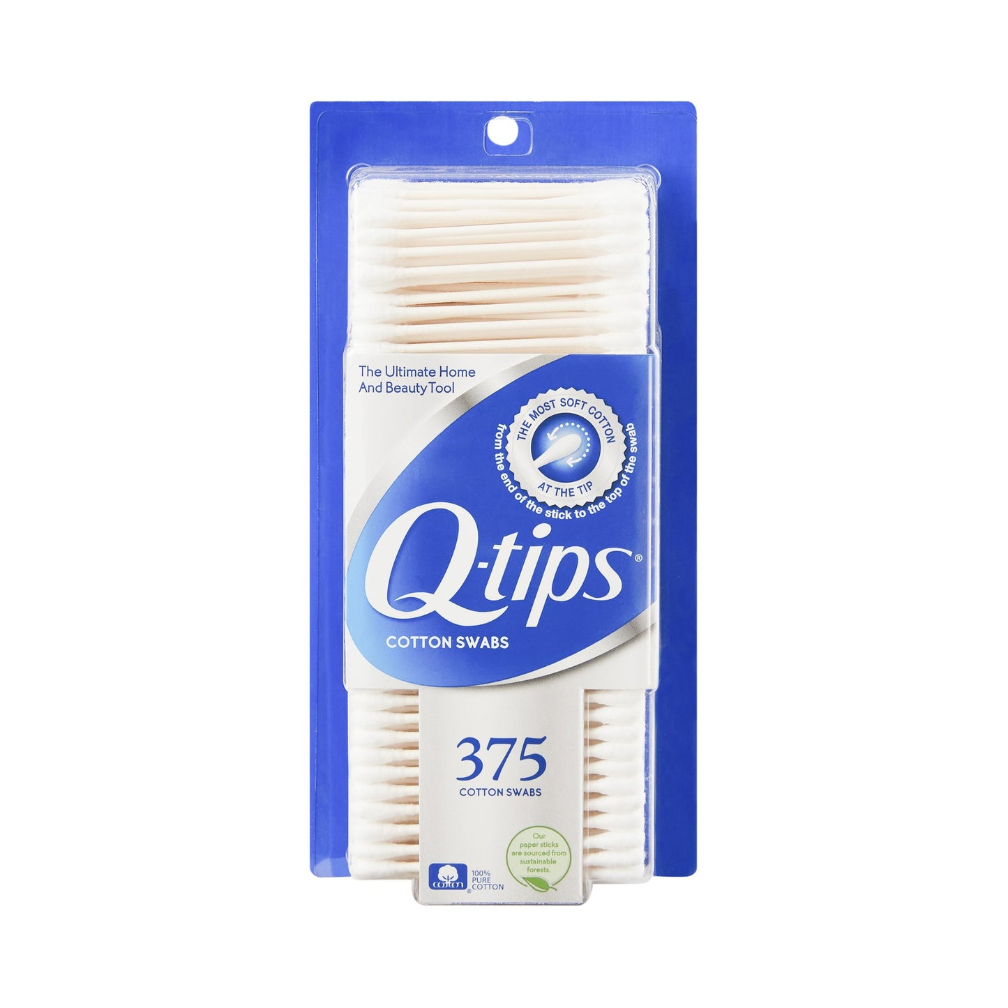 Q-Tip® Swabstick Cotton Tip Cotton Shaft 3 Inch NonSterile 375 per Pack (785468_PK)
