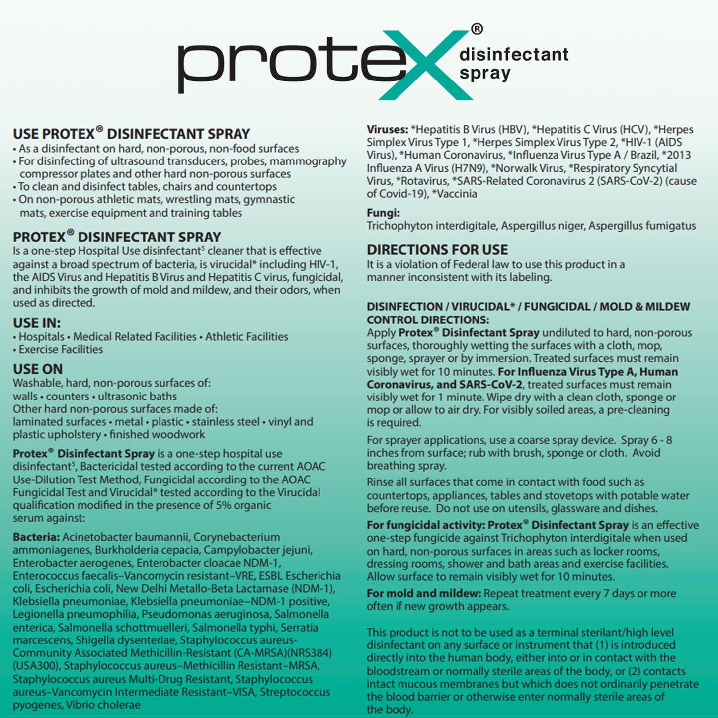 Protex™ Surface Disinfectant Cleaner Broad Spectrum Pump Spray Liquid 12 oz. Bottle Lemon Scent NonSterile (701124_DZ)