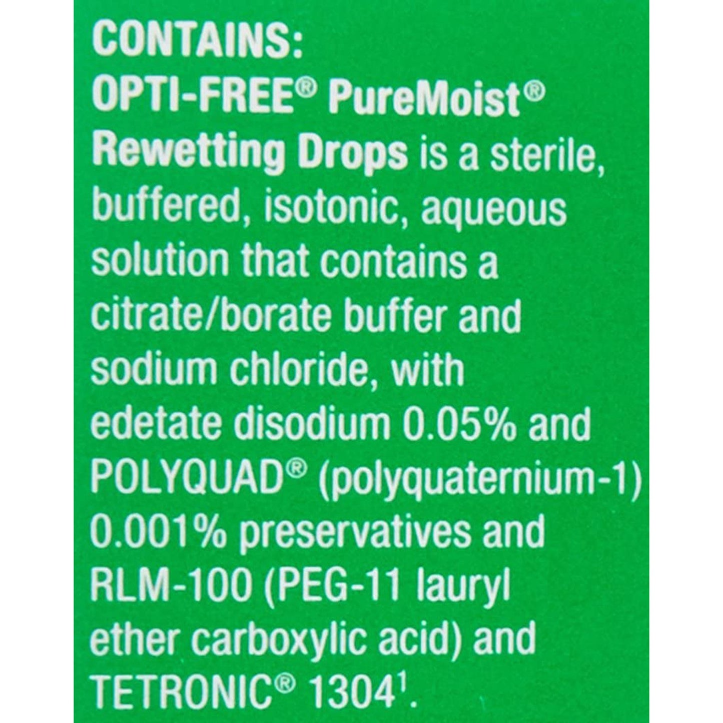 Opti-Free® Pure Moist® Contact Lens Solution 0.4 oz. Solution (798866_EA)