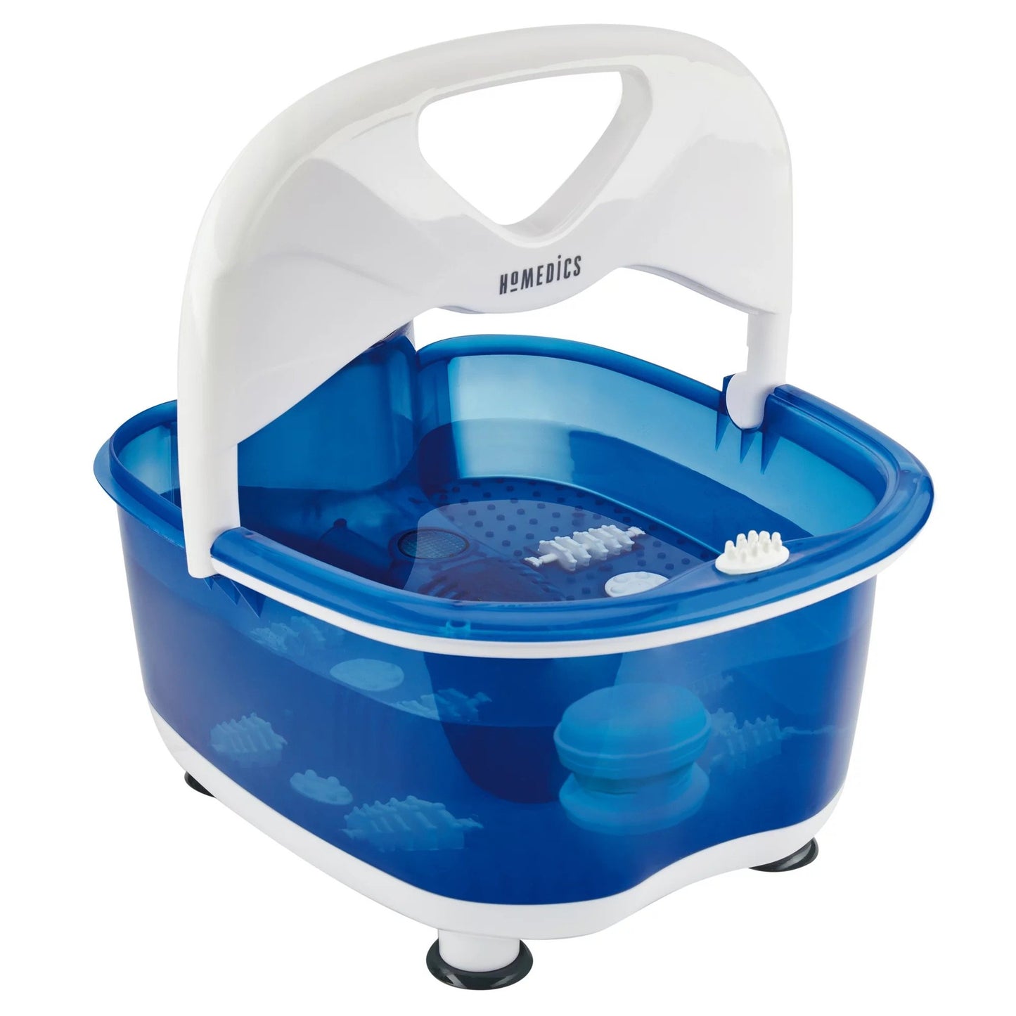 HoMedics® Salt-N-Soak Pro Foot Bath with Heat Boost Blue / White Plastic (1253808_EA)