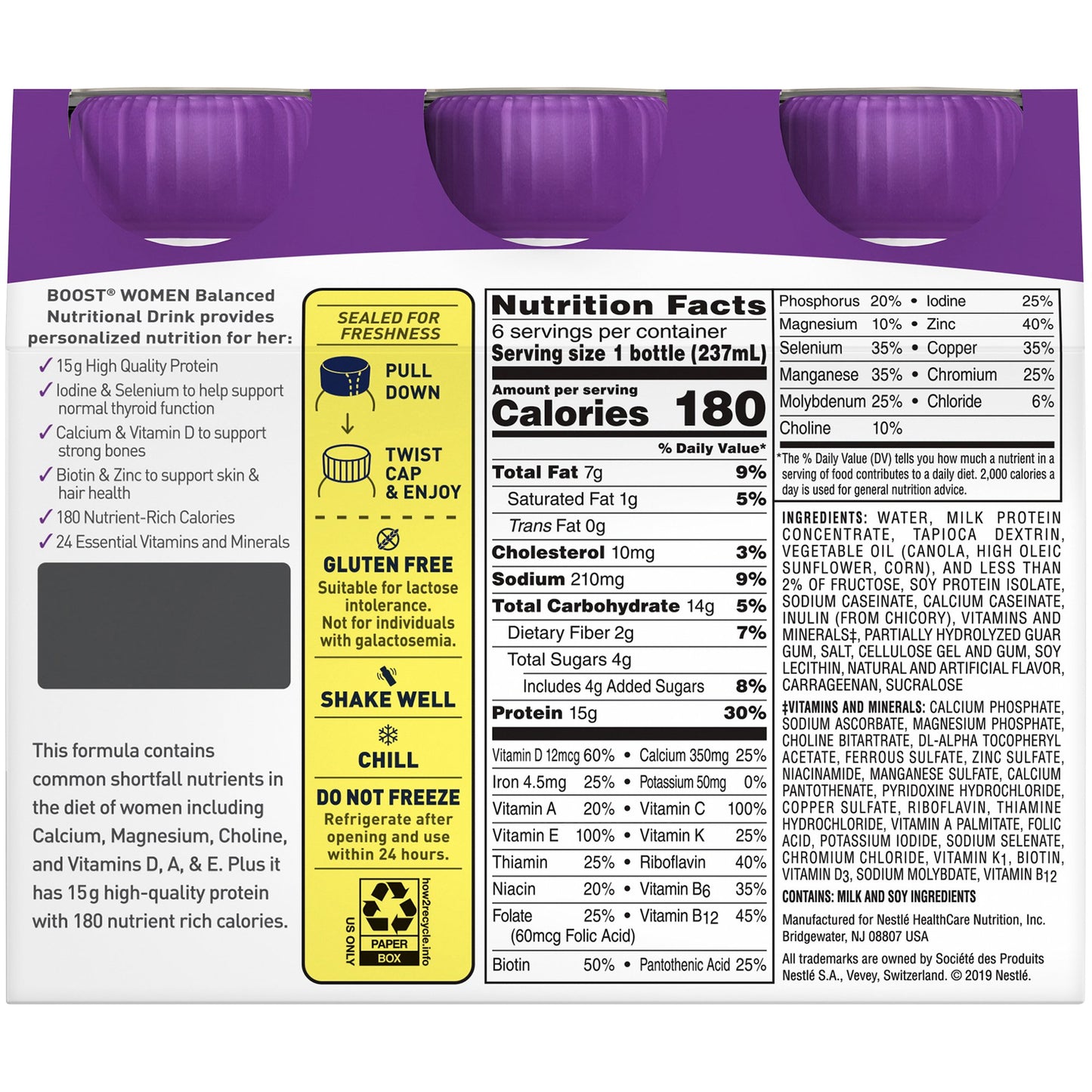 Boost® Women Oral Supplement Very Vanilla Flavor Liquid 8 oz. Bottle (983718_CS)