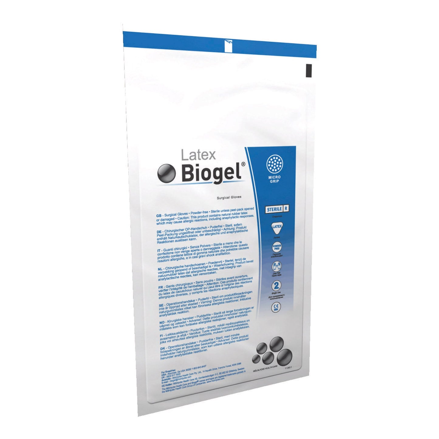 Biogel® M Surgical Glove Size 7.5 Sterile Latex Standard Cuff Length Micro-Textured Straw Not Chemo Approved (195117_PR)