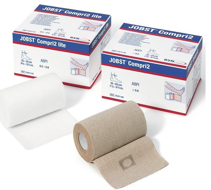 JOBST® Compri2 2 Layer Compression Bandage System 9-3/4 to 12-1/2 Inch No Closure Tan NonSterile 40 mmHg (976026_EA)