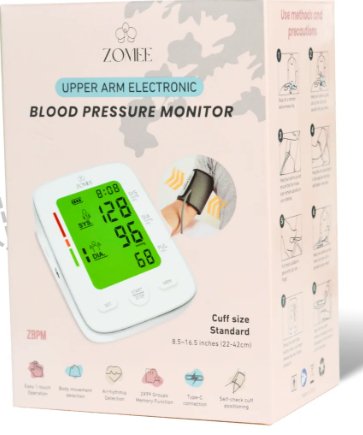 Zomee Home Automatic Digital Blood Pressure Monitor Extra Large Cuff Nylon Cuff 16.5 to 21 Inch Desk Model (1247529_EA)
