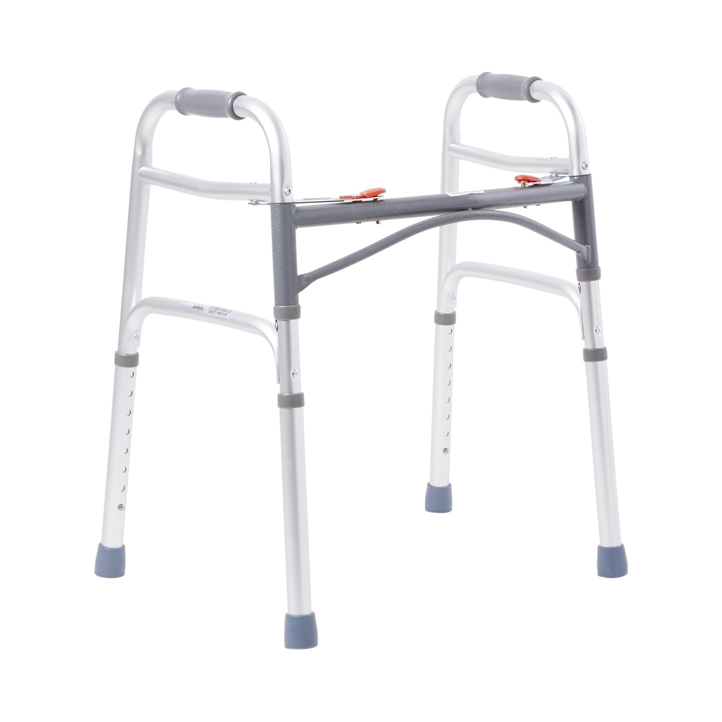 McKesson Dual Release Folding Walker Adjustable Height Aluminum Frame 350 lbs. Weight Capacity 25 to 32 Inch Height (1065260_EA)