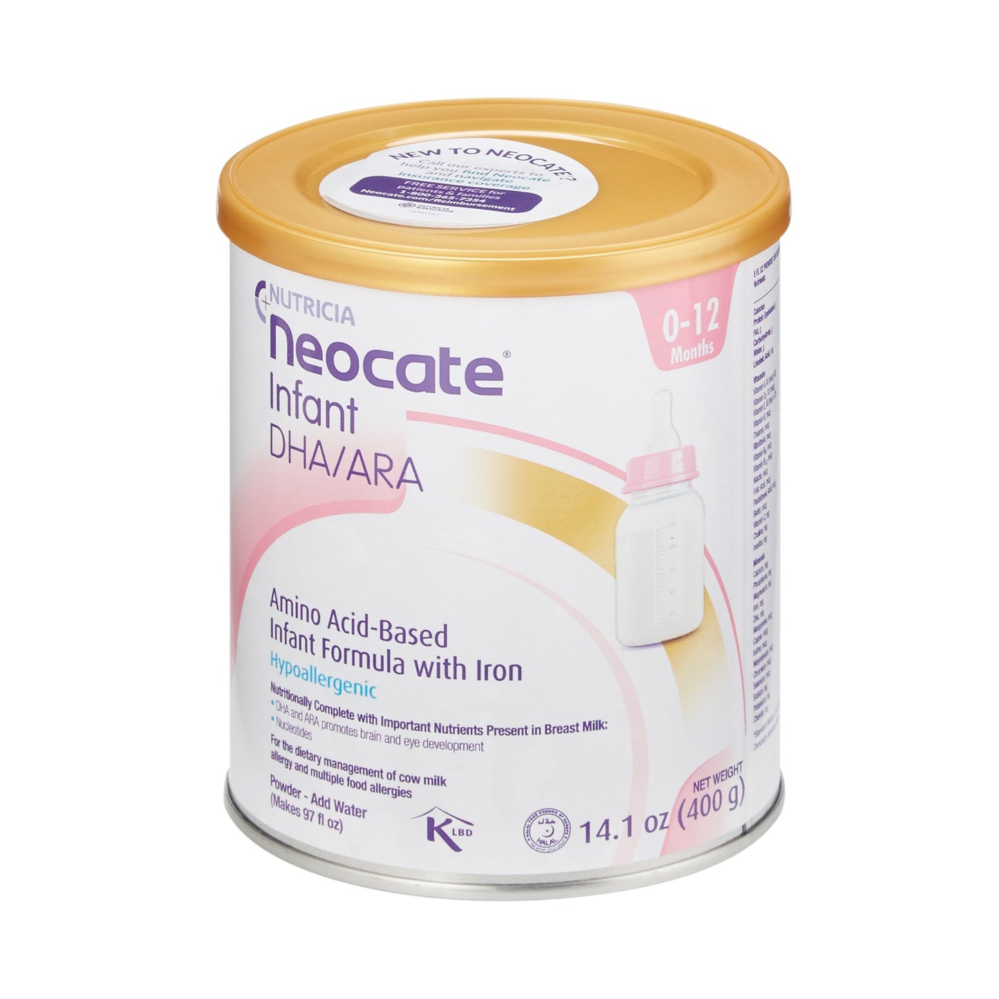 Neocate® DHA & ARA Infant Formula Unflavored 14.1 oz. Can Powder Food Allergies (572151_CS)