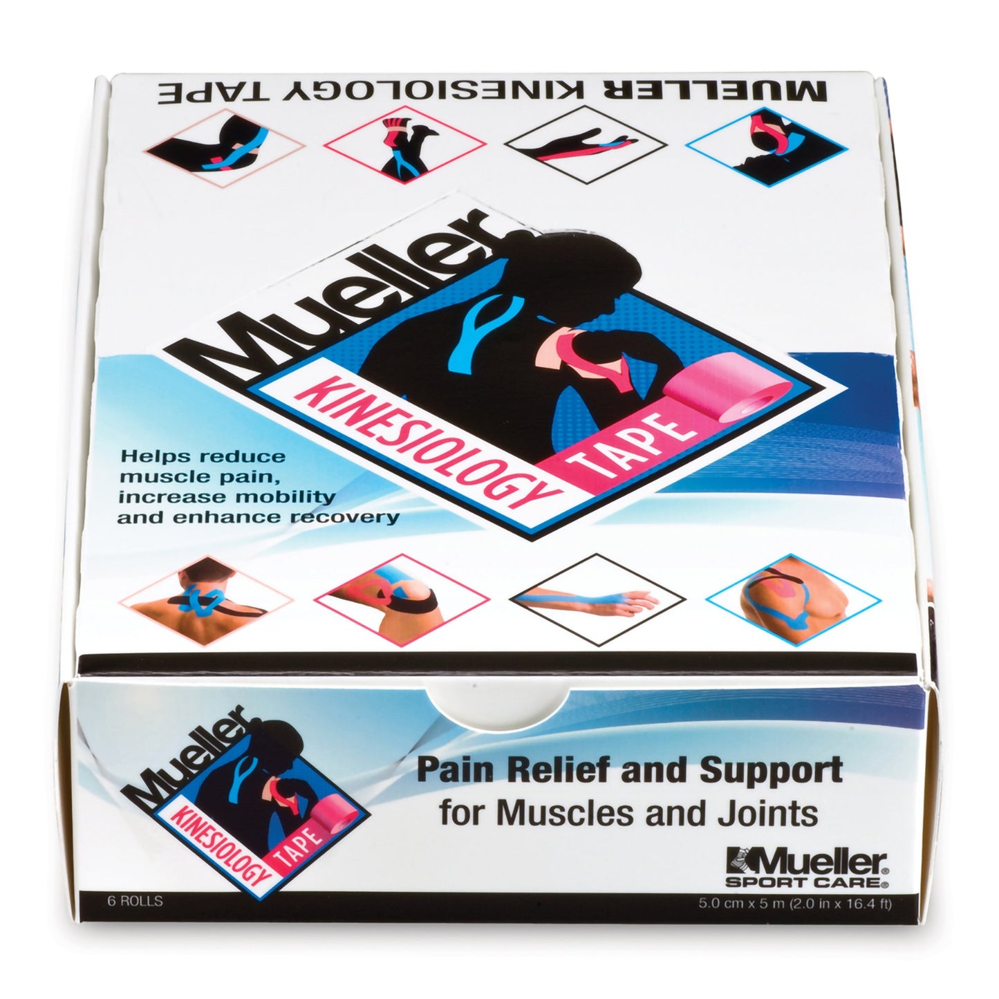 Mueller® Kinesiology Tape Black 2 Inch X 5 Yard Cotton NonSterile (806784_EA)