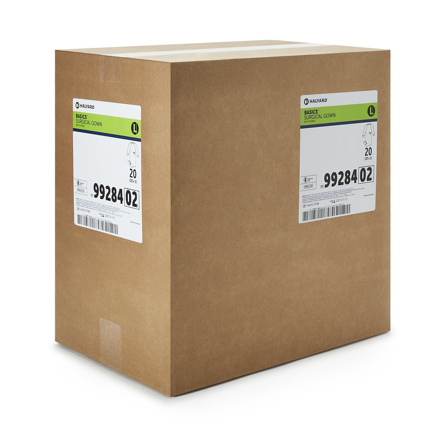 Halyard Basics Non-Reinforced Surgical Gown with Towel Large Blue Sterile Disposable (654134_EA)