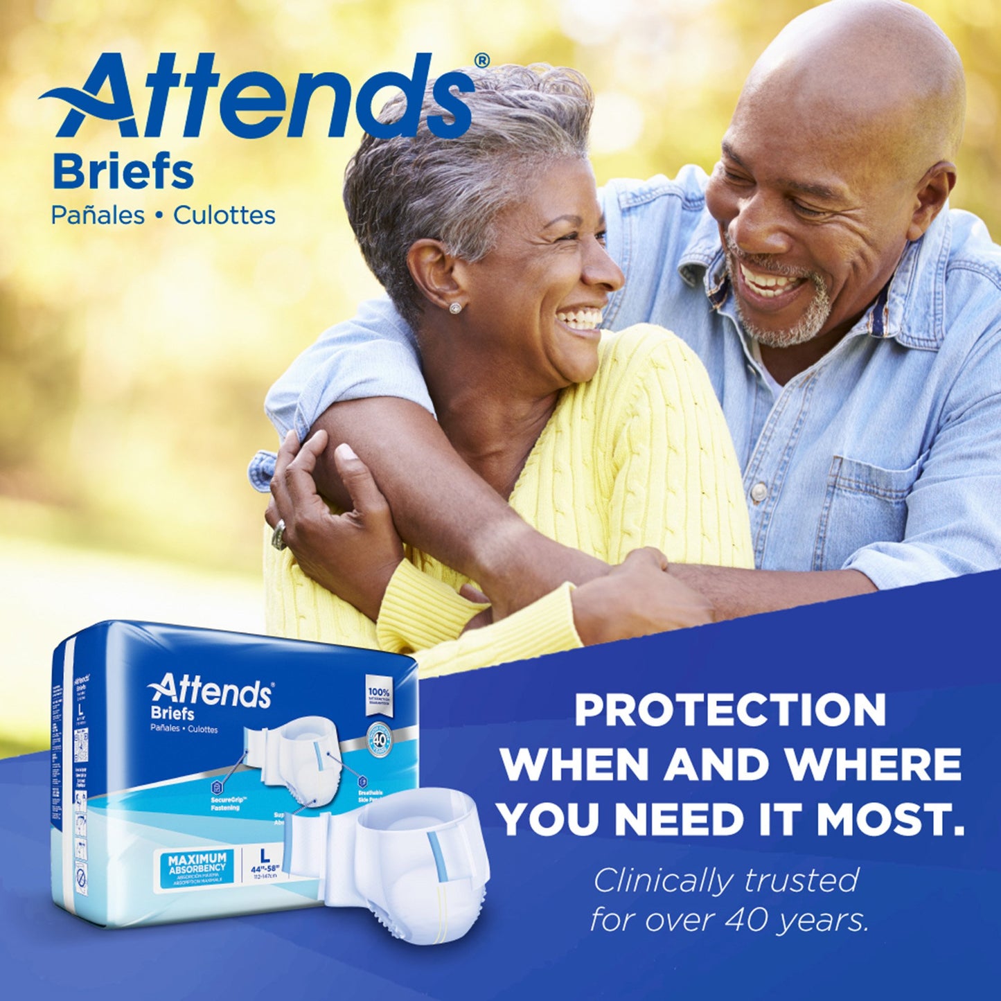 Attends® Unisex Incontinence Brief Large Disposable Heavy Absorbency (955305_CS)