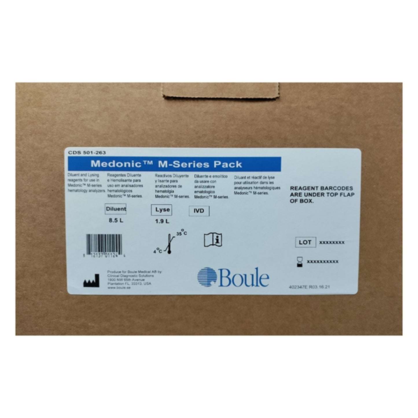 CDS Medonic™ Hematology Reagent Diluent / Lyse For CDS Medonic M Series Hematology Analyzer (696309_BX)