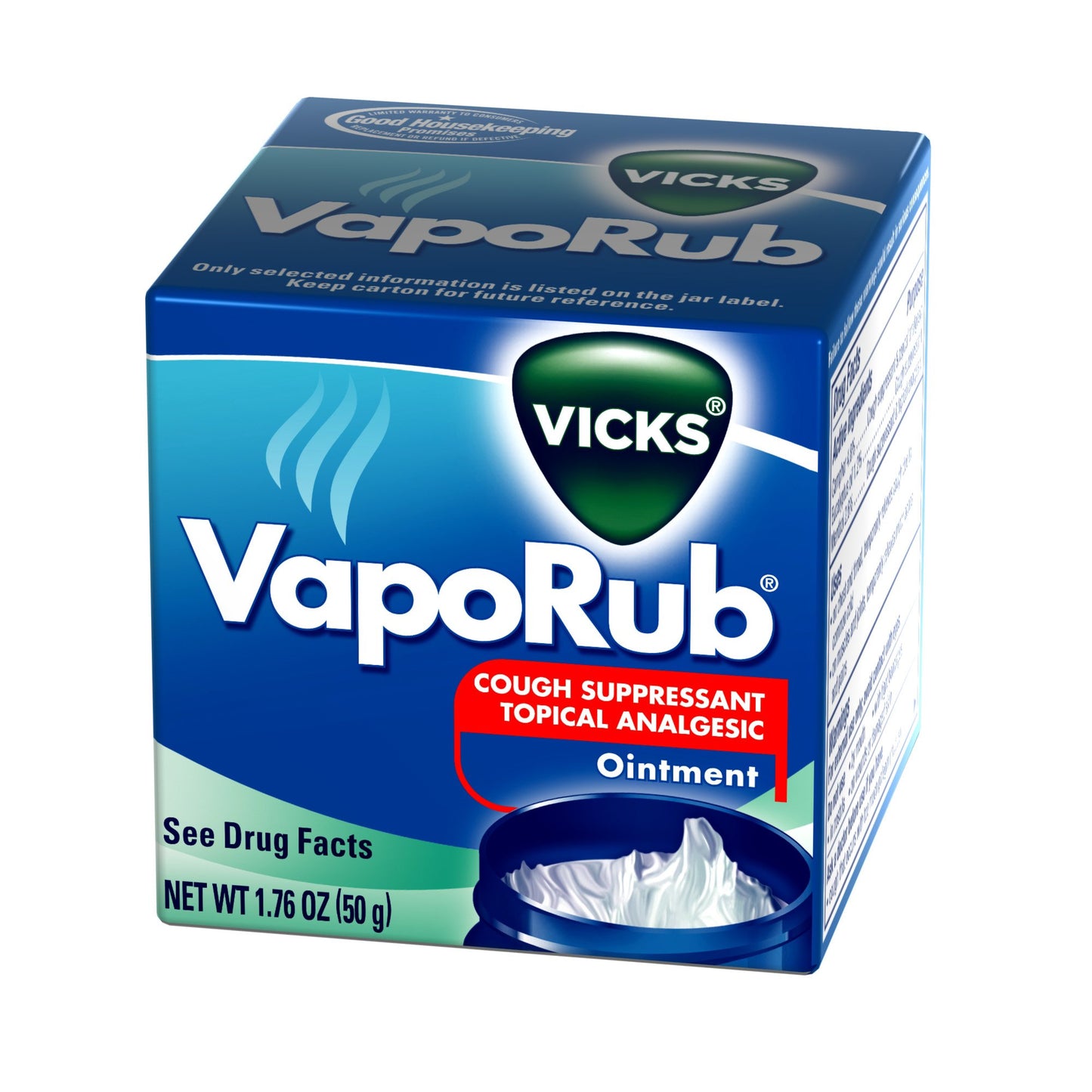 Vicks® VapoRub® Chest Rub 4.8% - 1.2% - 2.6% Strength Ointment 1.76 oz. (833168_EA)