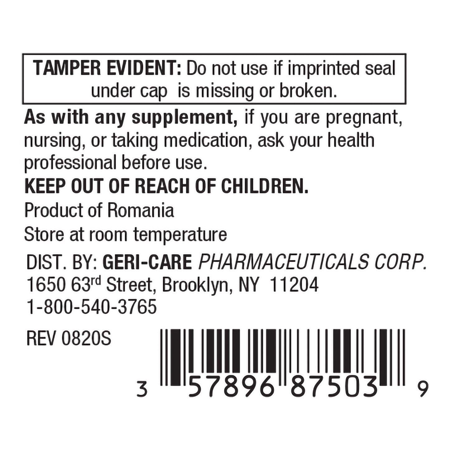 Geri-Care Dietary Supplement Coenzyme Q-10 100 mg Strength Softgel 30 per Bottle (1158246_BT)