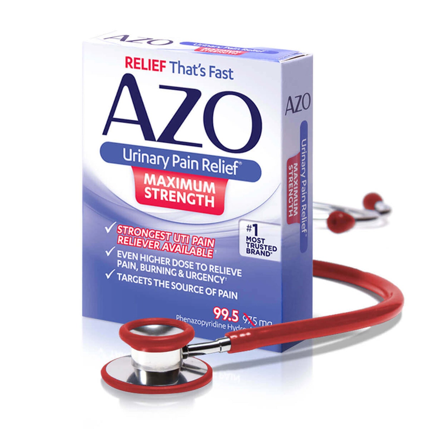 AZO® Maximum Strength Urinary Pain Relief 99.5 mg Strength Phenazopyridine HCL Tablet 12 per Box (1065926_BX)
