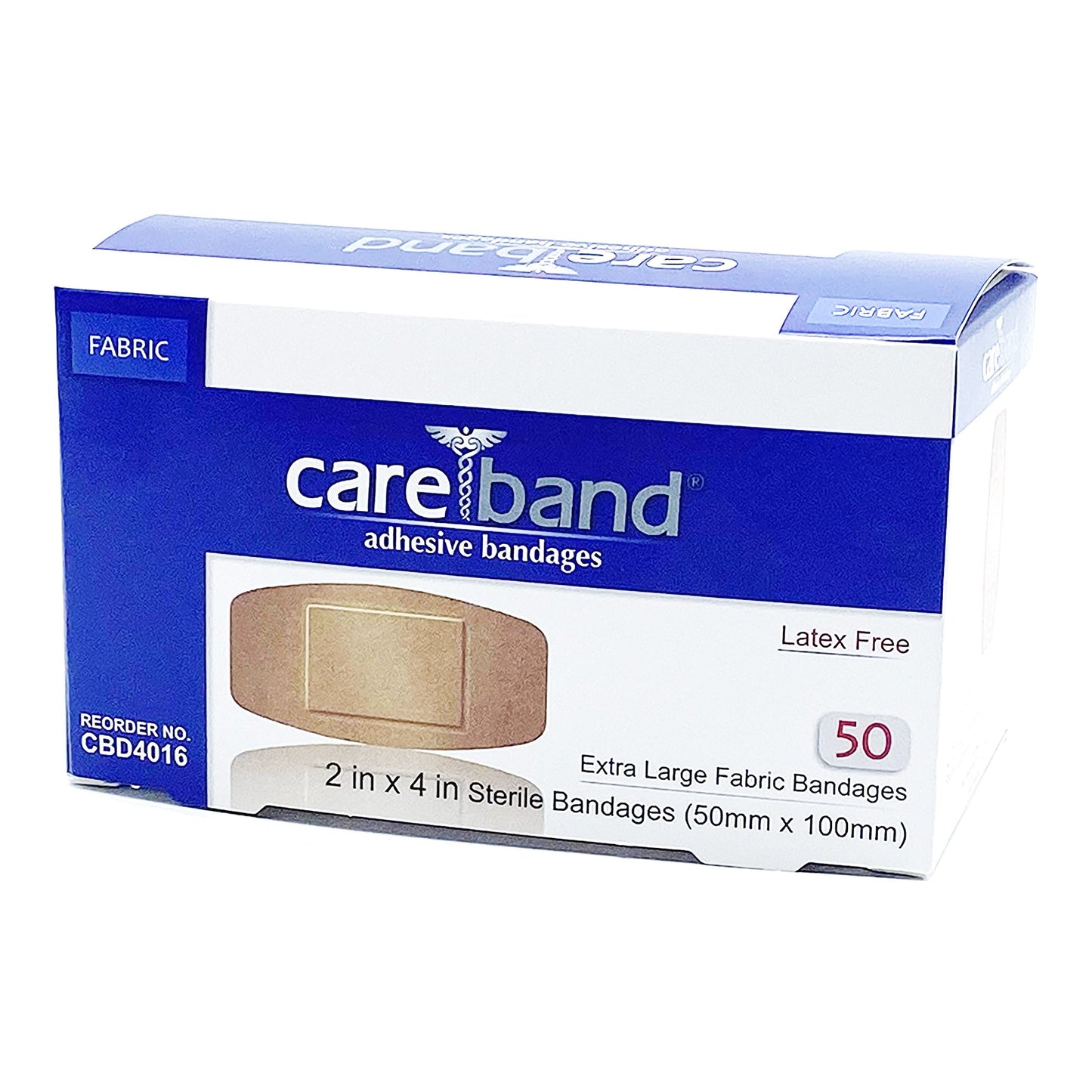 Careband™ Adhesive Strip 2 X 4 Inch Fabric Rectangle Tan Sterile (908169_BX)