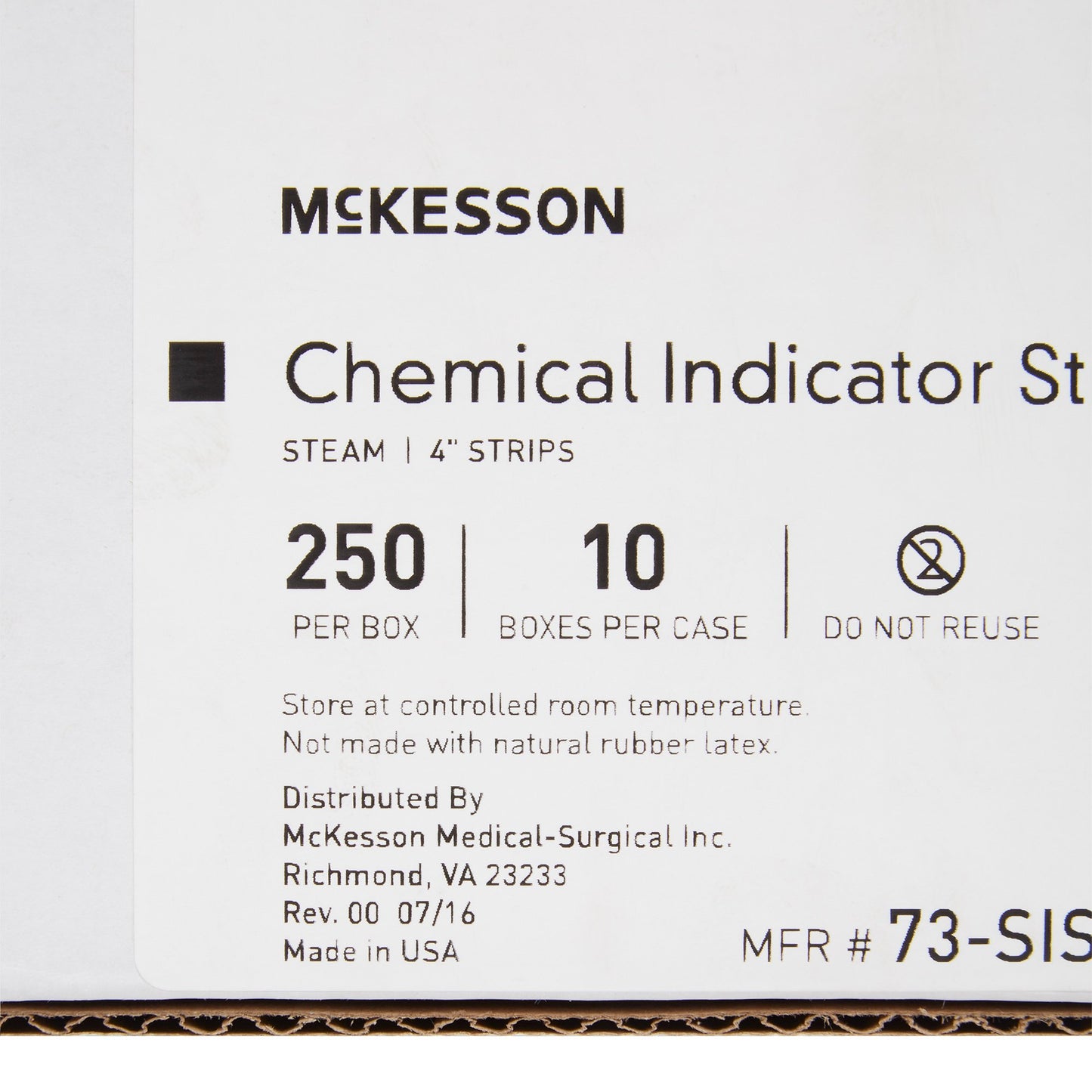 McKesson Sterilization Chemical Indicator Strip Steam 4 Inch Length (524535_BX)