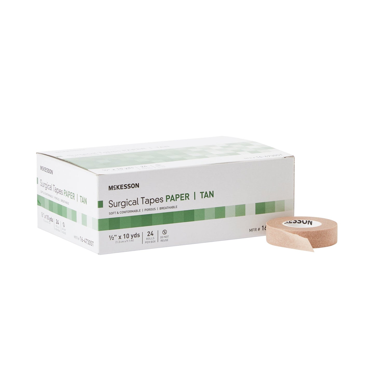 McKesson Medical Tape Tan 1/2 Inch X 10 Yard Paper NonSterile (1055585_BX)