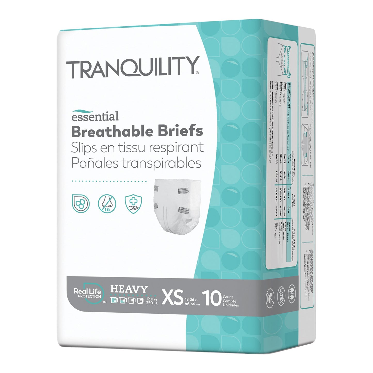 Tranquility® Essential Unisex Youth Incontinence Brief X-Small Disposable Heavy Absorbency (1188952_BG)