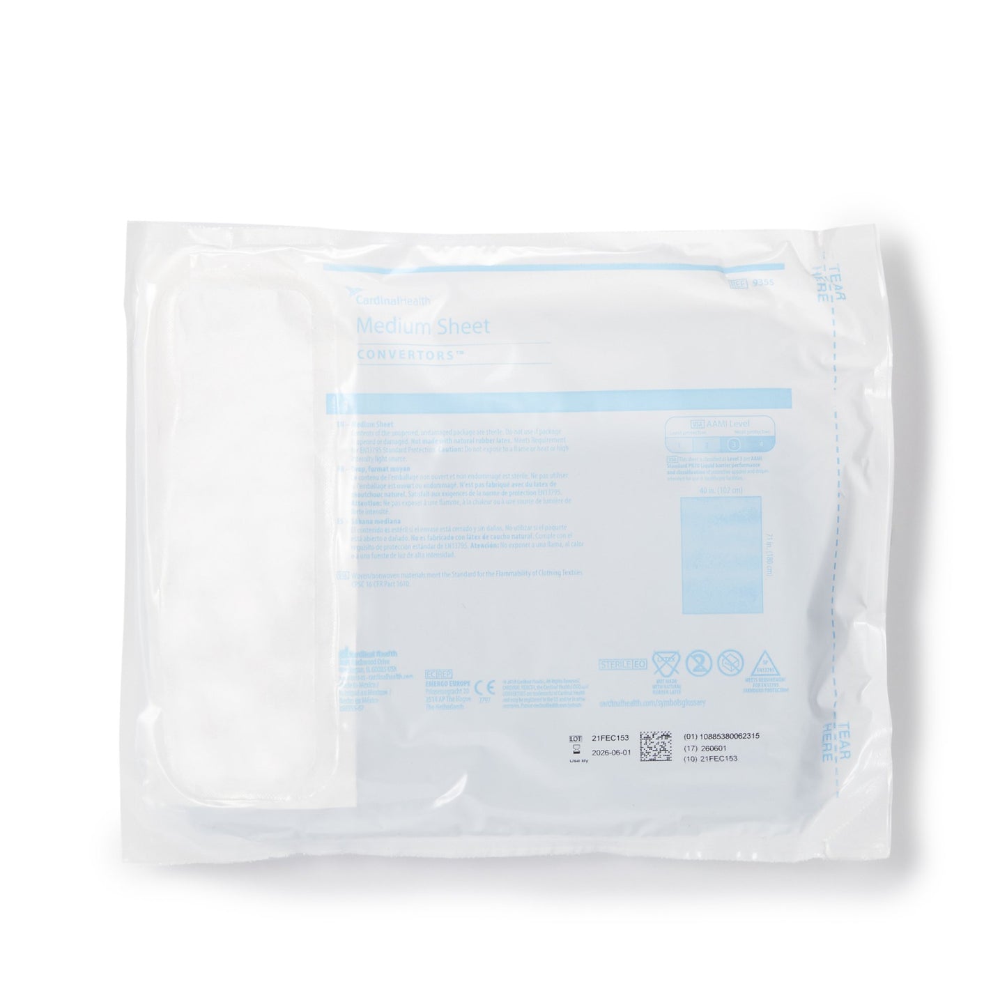 Cardinal General Purpose Drape Medium Drape 40 W X 70 L Inch Sterile (216239_EA)