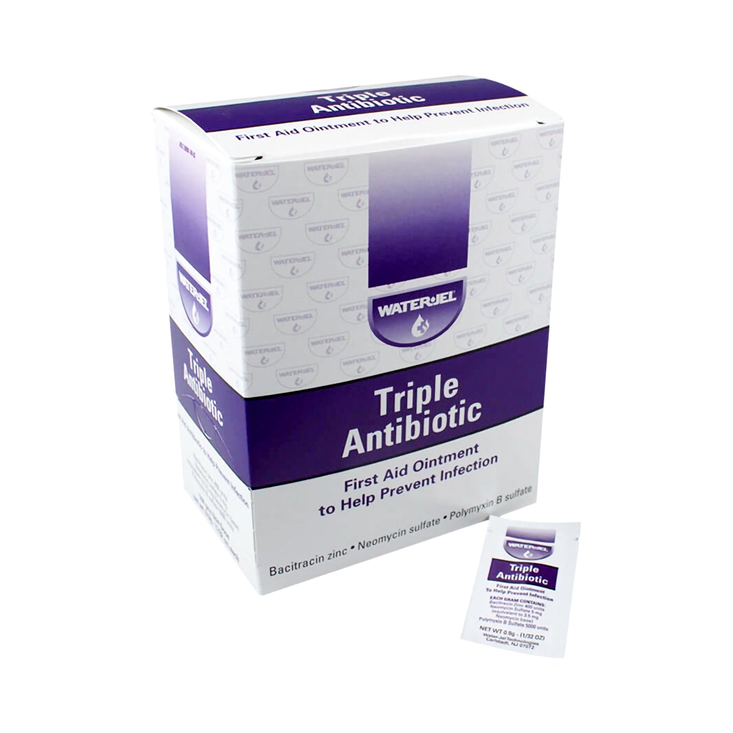 Water Jel® First Aid Antibiotic Bacitracin / Neomycin / Polymyxin B Ointment 0.9 Gram Individual Packet (943299_BX)