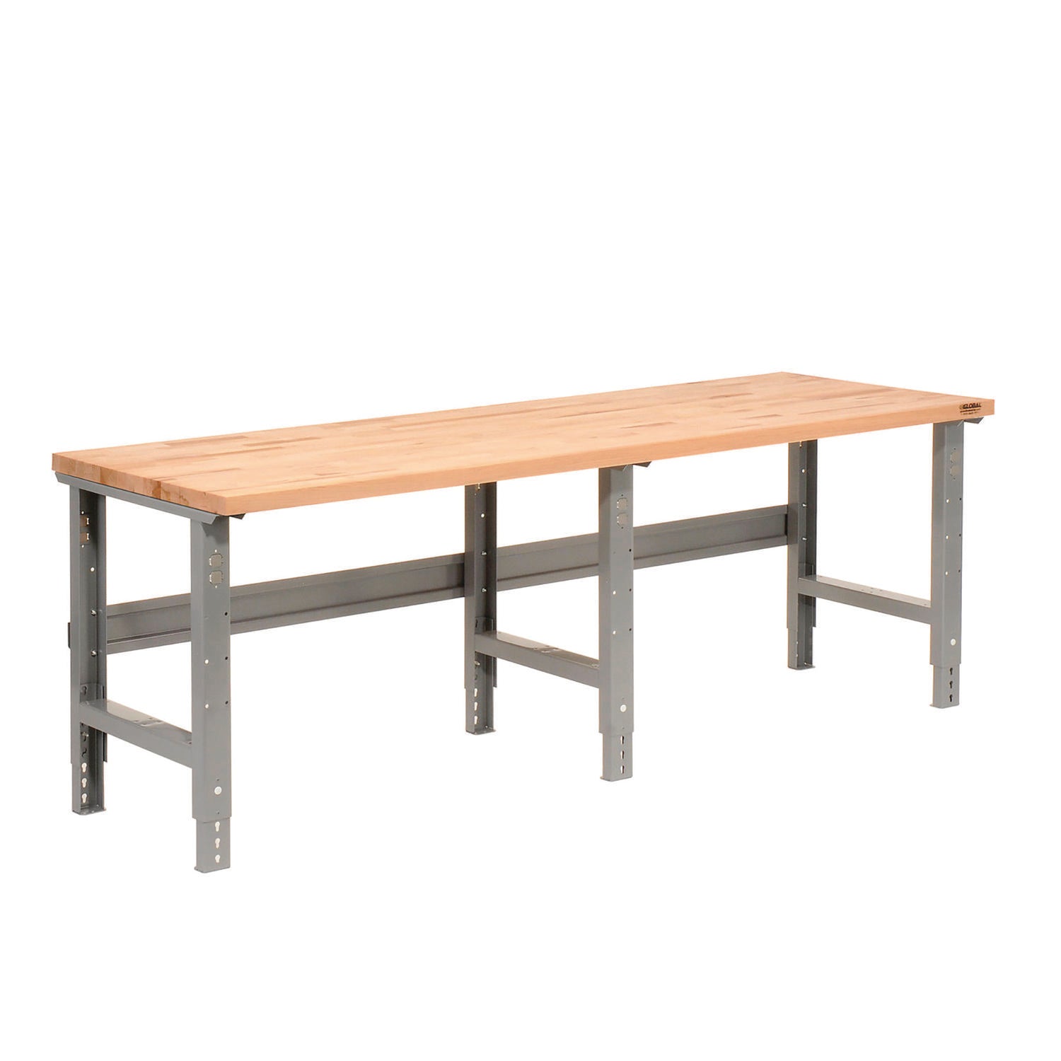 global-industrial-standard-duty-butcher-block-top-adjustable-height-workbench-2-000-lbs-96-x-36-x-30-88-to-36-88-maple-gray-gbe183179_1
