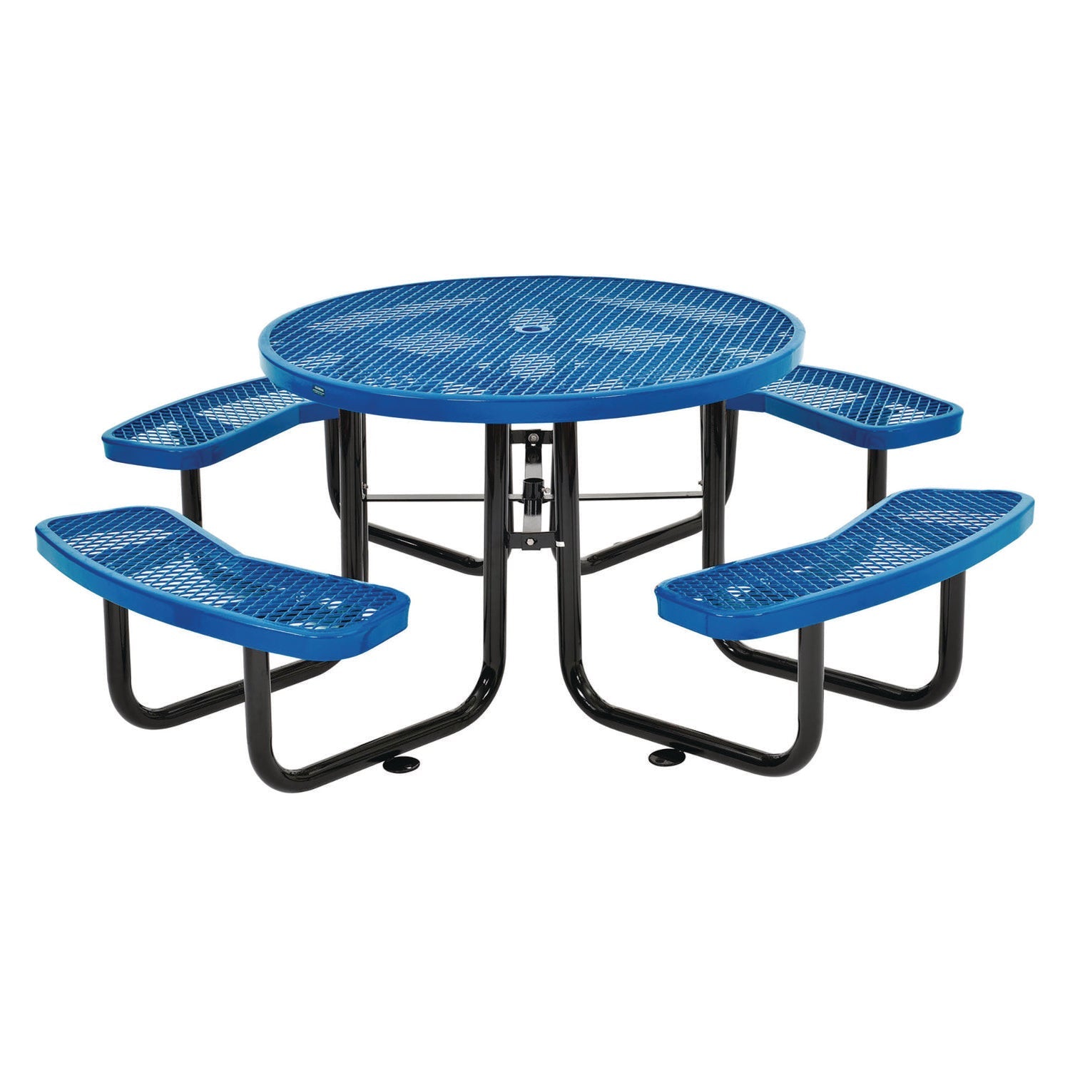 global-industrial-expanded-steel-picnic-table-round-46-dia-x-29-5h-blue-top-blue-base-legs-gbe277150bl_1