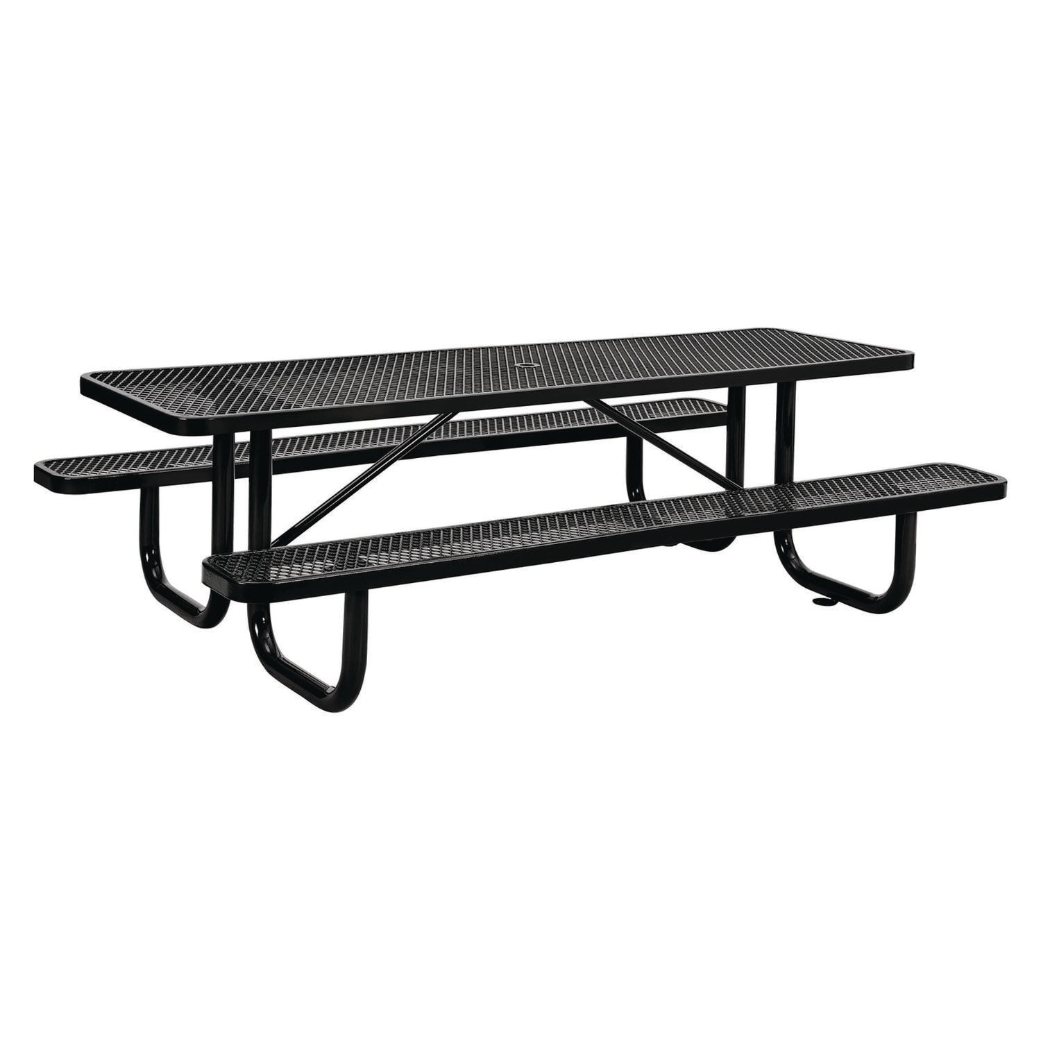 global-industrial-expanded-steel-picnic-table-rectangular-96-x-62-x-29-5-black-top-black-base-legs-gbe277153bk_1