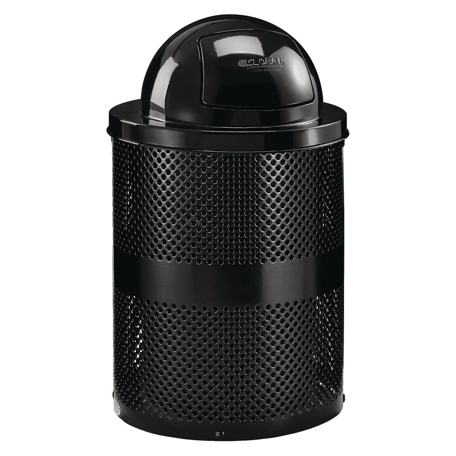 global-industrial-outdoor-perforated-steel-trash-can-with-dome-lid-36-gal-steel-black-gbe261949bk_1