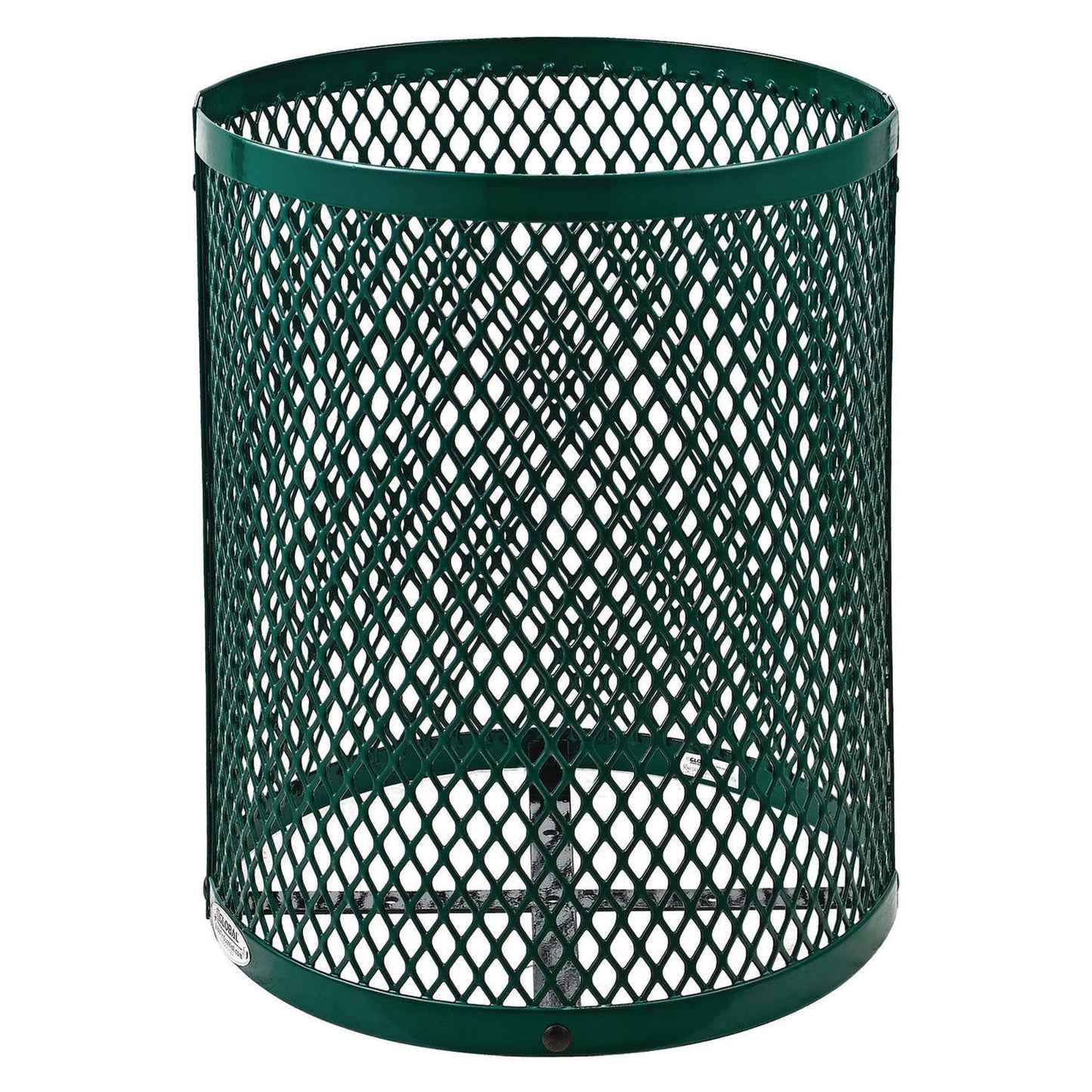 global-industrial-outdoor-diamond-steel-trash-can-36-gal-dome-lid-green-gbe261948gn_4