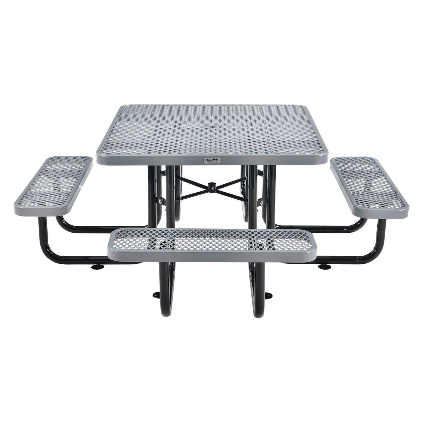 global-industrial-expanded-steel-picnic-table-square-81-x-81-x-29-5-gray-top-gray-base-legs-gbe277151gy_4