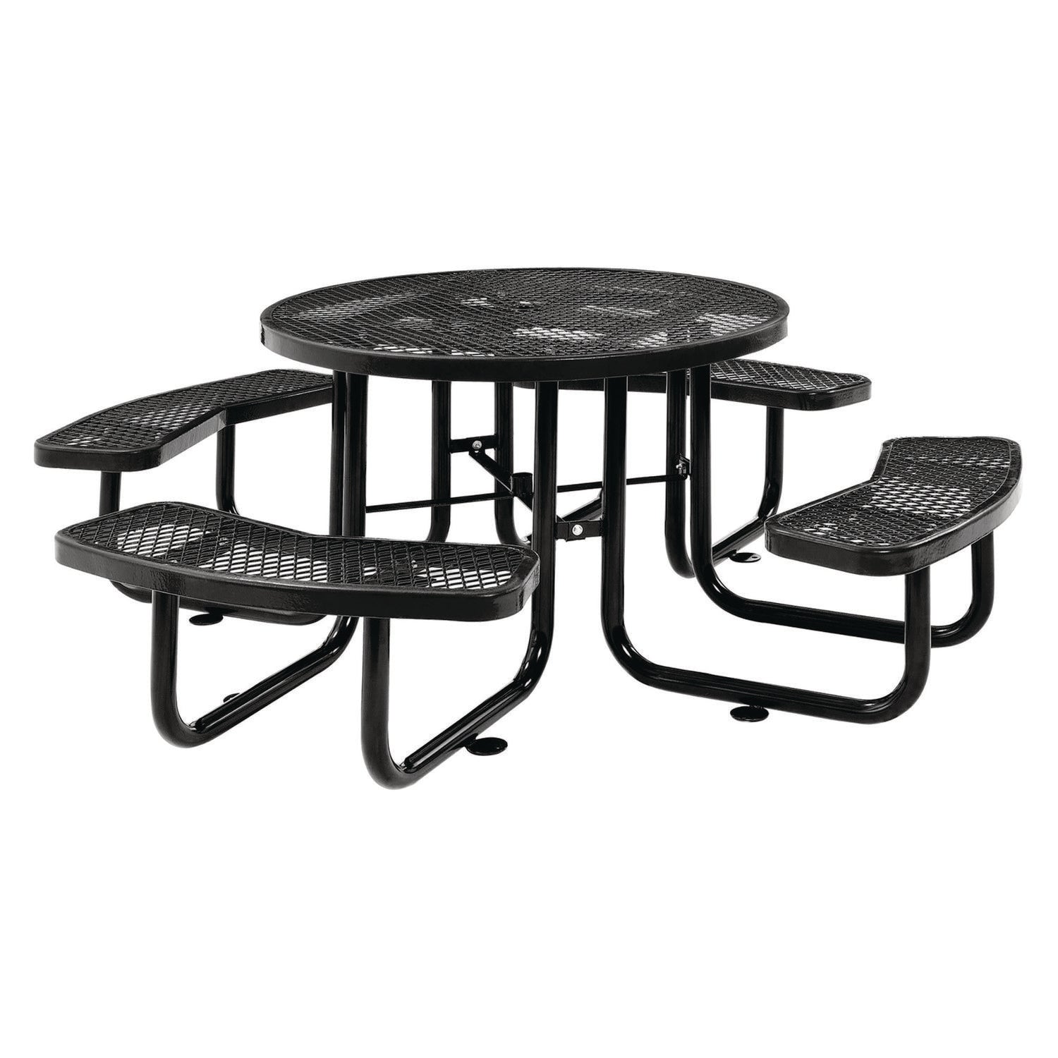 global-industrial-expanded-steel-picnic-table-round-46-dia-x-29-5h-black-top-black-base-legs-gbe277150bk_1