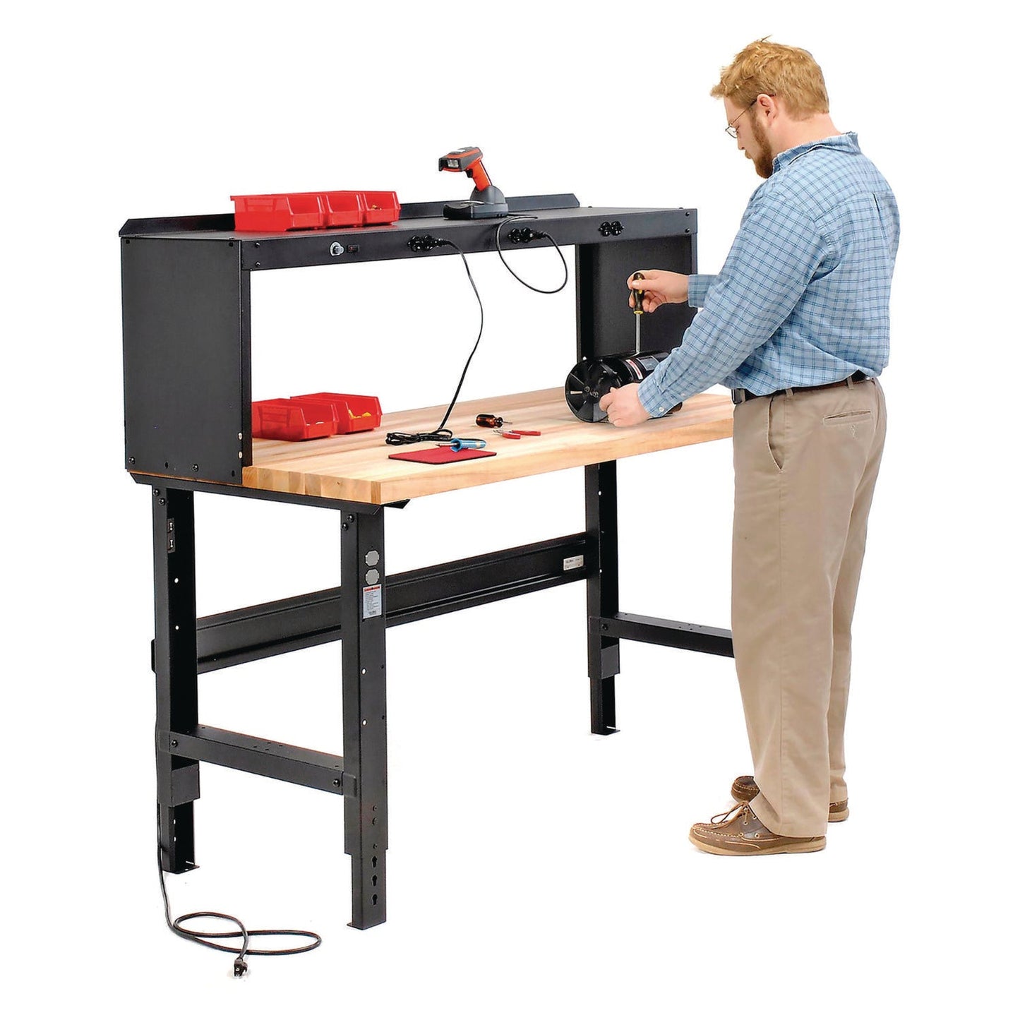 global-industrial-standard-duty-butcher-block-top-adjustable-height-workbench-2-000-lbs-60-x-30-x-30-88-to-36-88-black-gbe183166bk_4