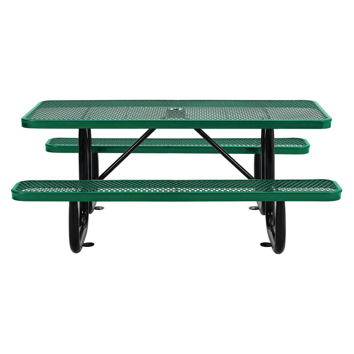 global-industrial-expanded-steel-picnic-table-rectangular-72-x-62-x-29-5-green-top-green-base-legs-gbe277152gn_4