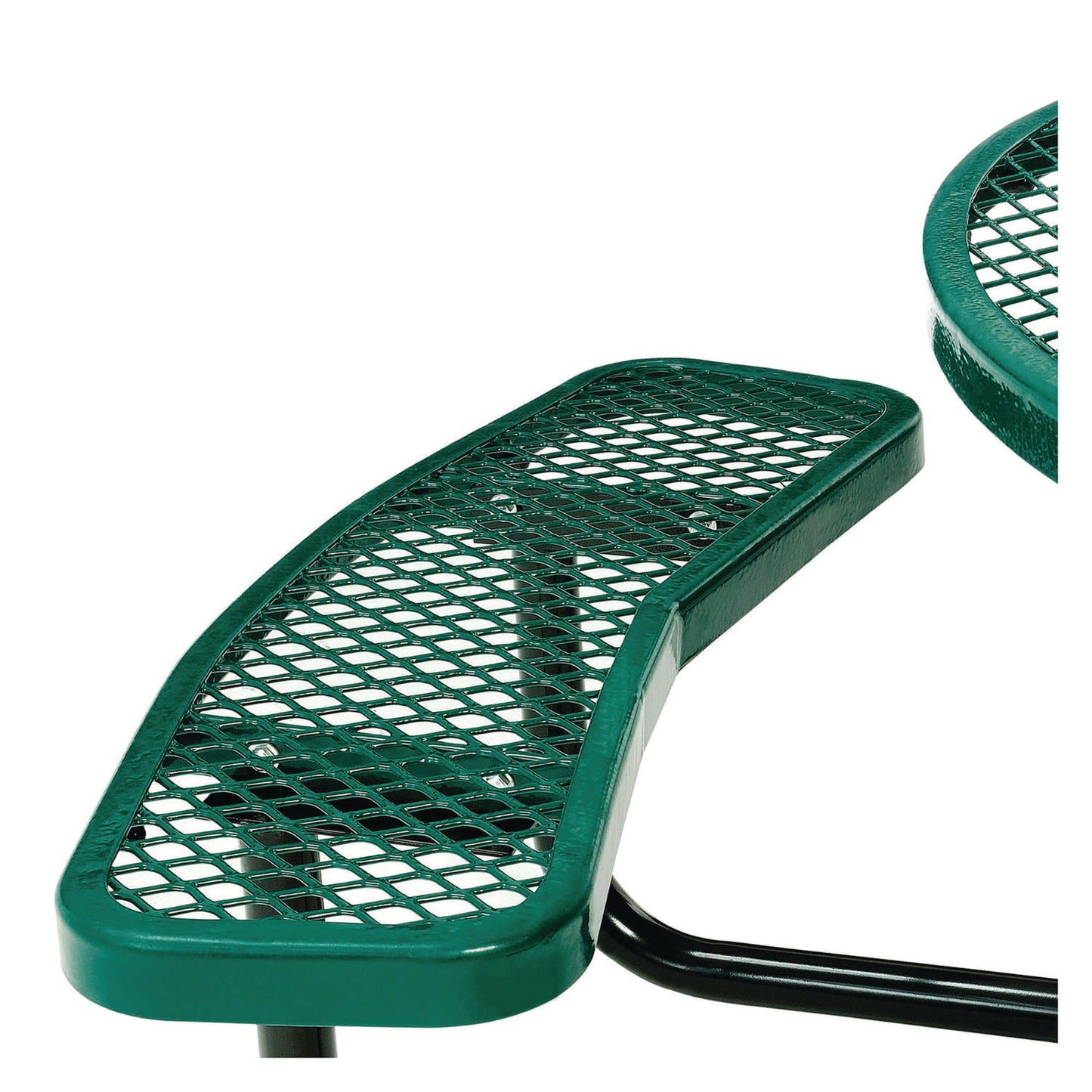 global-industrial-expanded-steel-picnic-table-round-46-dia-x-29-5h-green-top-green-base-legs-gbe277150gn_4